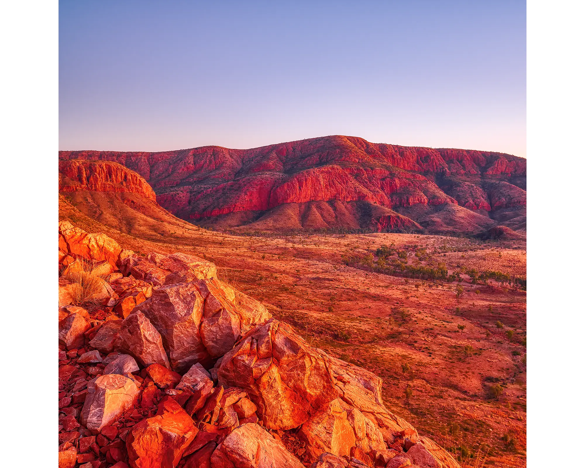 Ancient Dawn - sunrise at Ormiston Pound, West MacDonnell National Park, Northern Territory, Australia.
