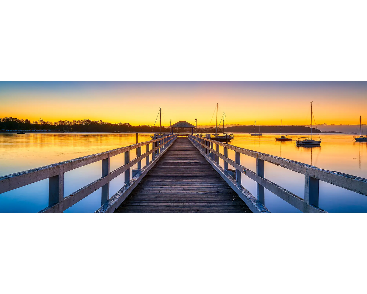 Sunrise over the Clyde River, Batemans Bay, NSW. 