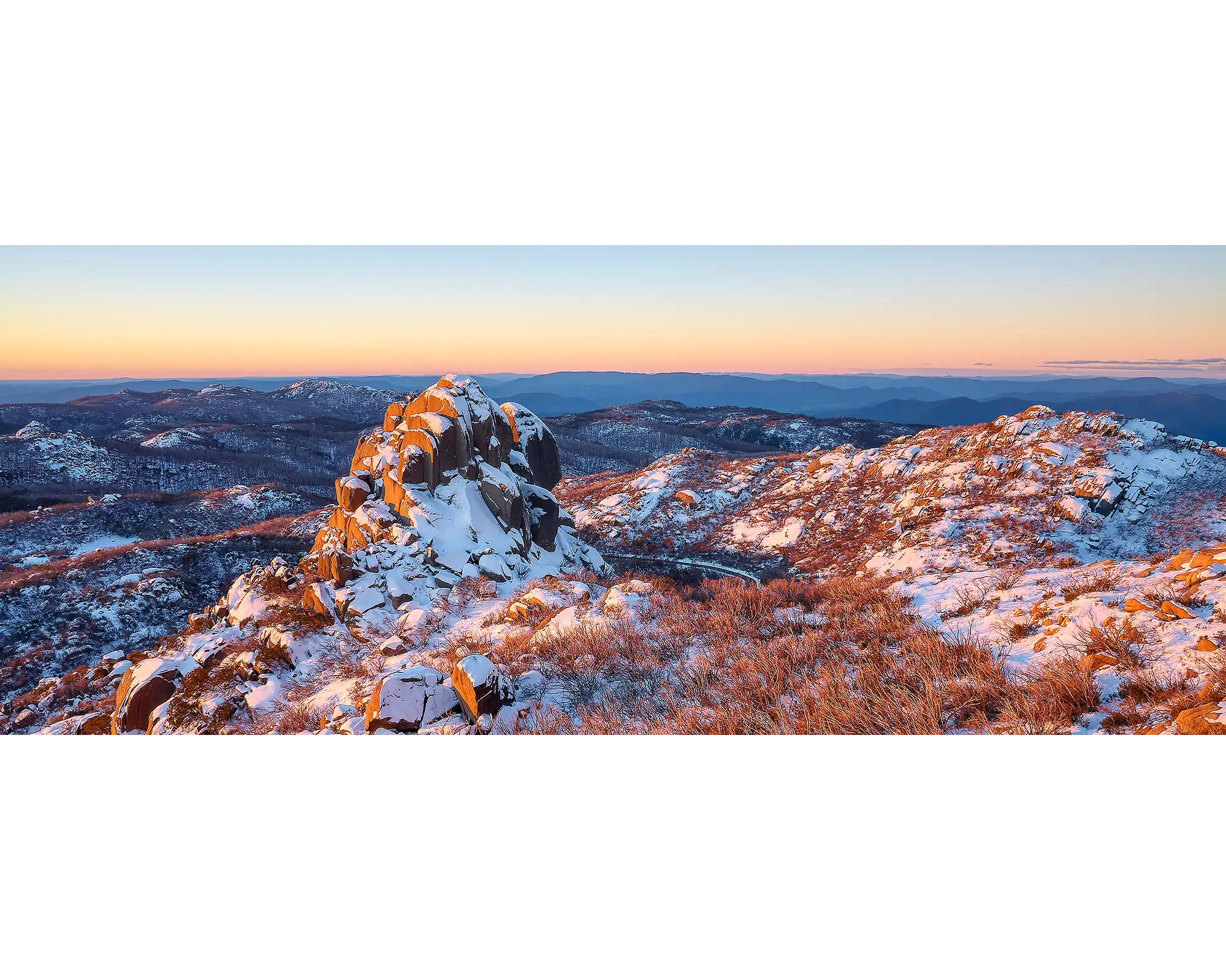 Snow on the Cathedral, Mount Buffalo National Park.