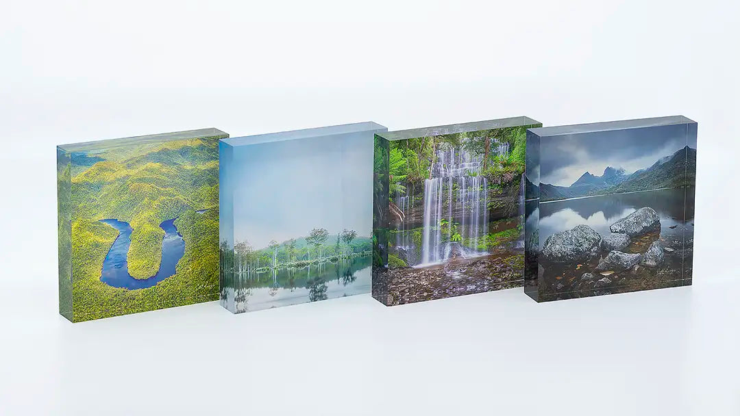 Tasmania acrylic block collection. Australian Artwork.