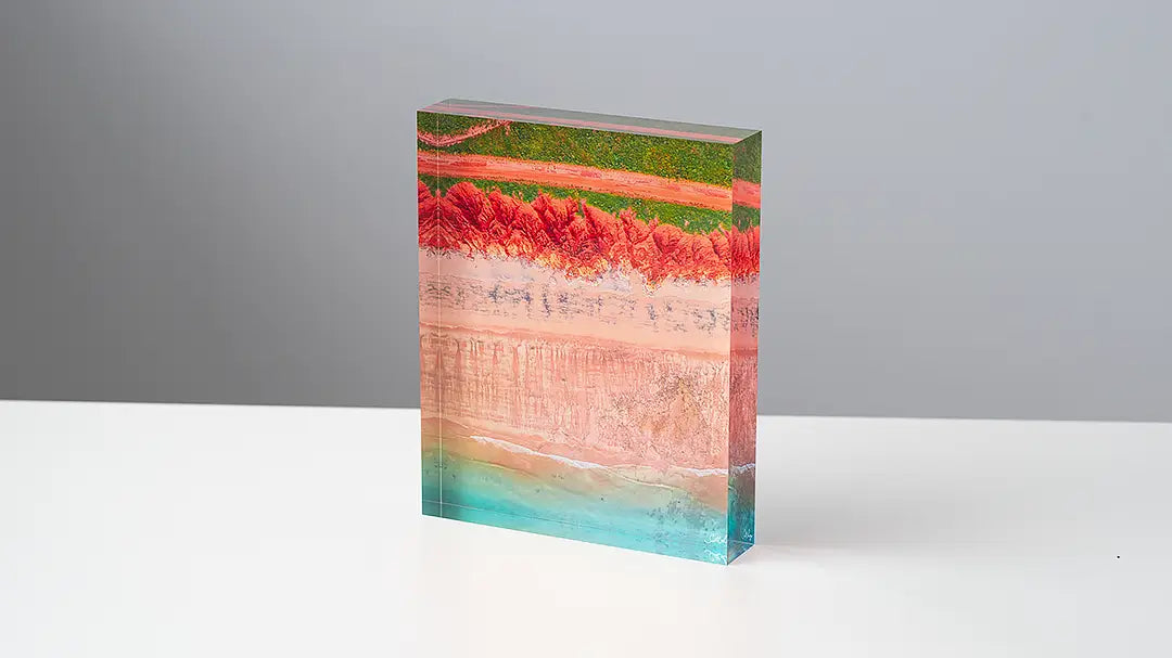 Vertical acrylic block collection. Australian Artwork.