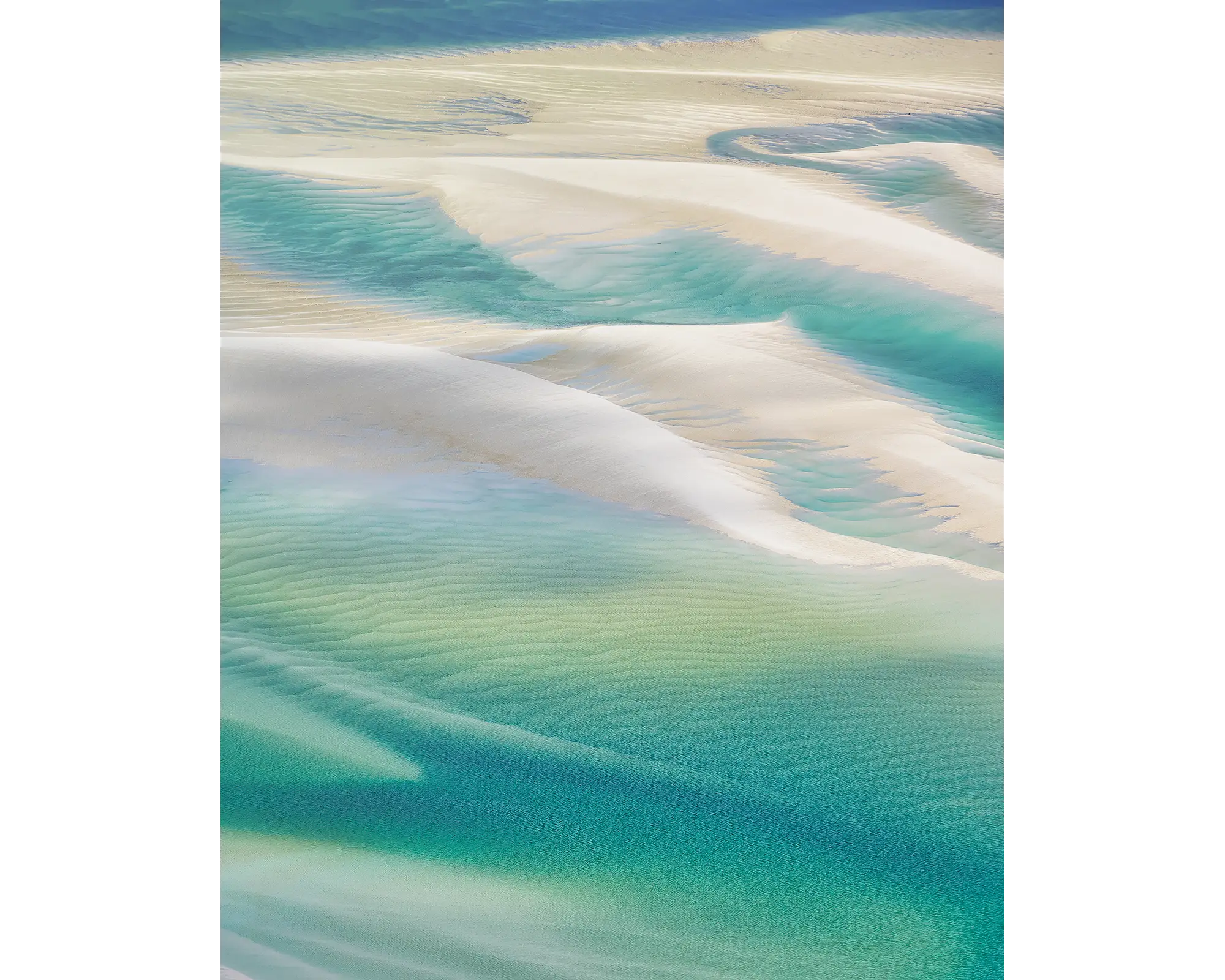 Whitsunday Colours - Tidal sands from above Whitsunday Island, Queensland, Australia.