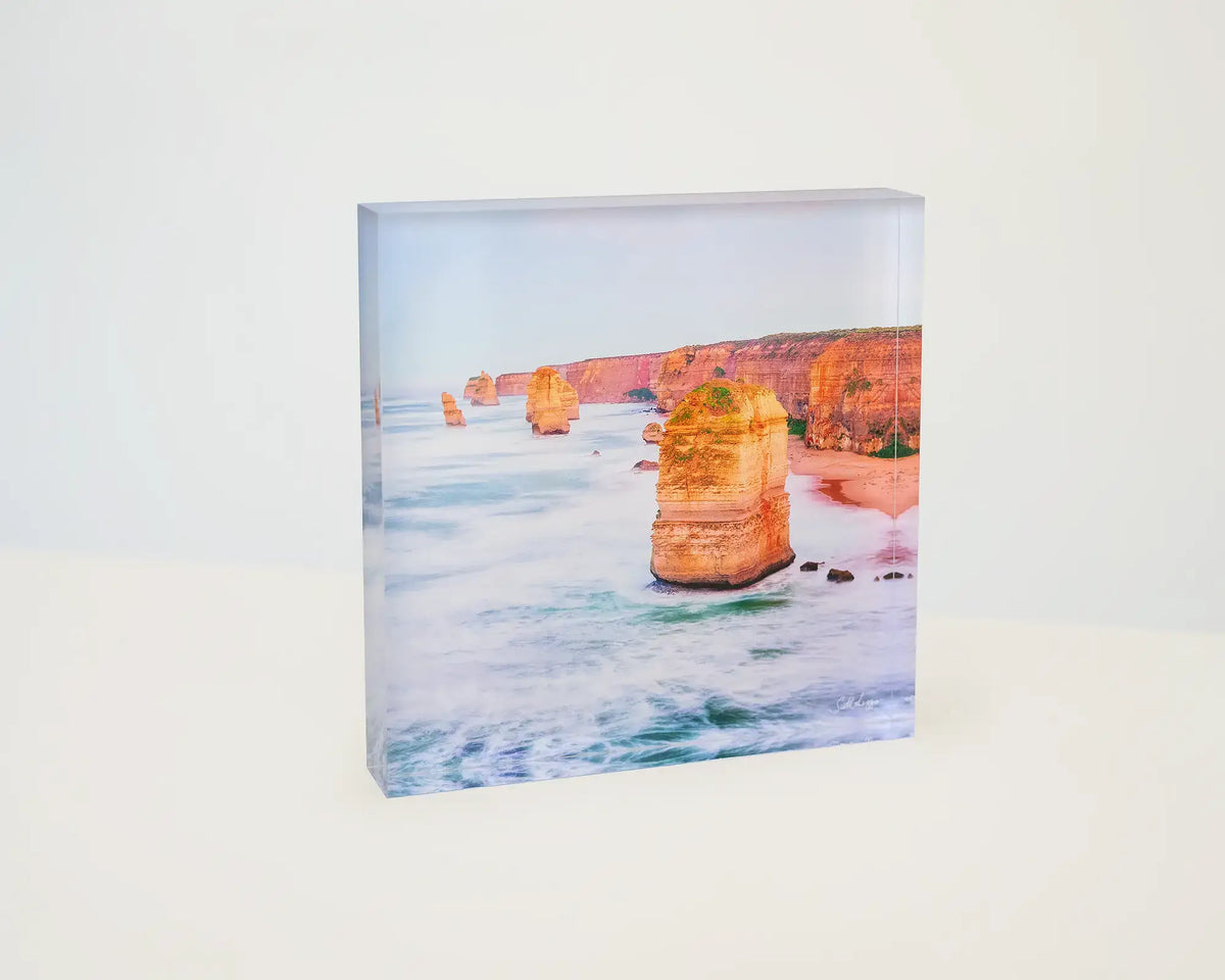 Against The Tide. Acrylic block Twelve Apostles, Great Ocean Road, Victoria.