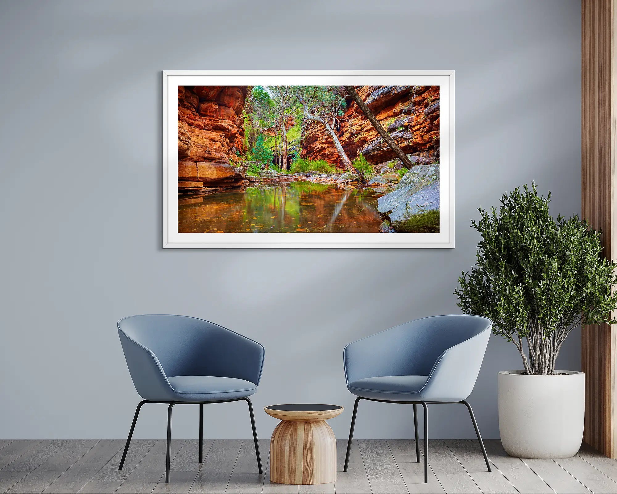 Alligator Gorge. Water reflections, Flinders Ranges, South Australia.