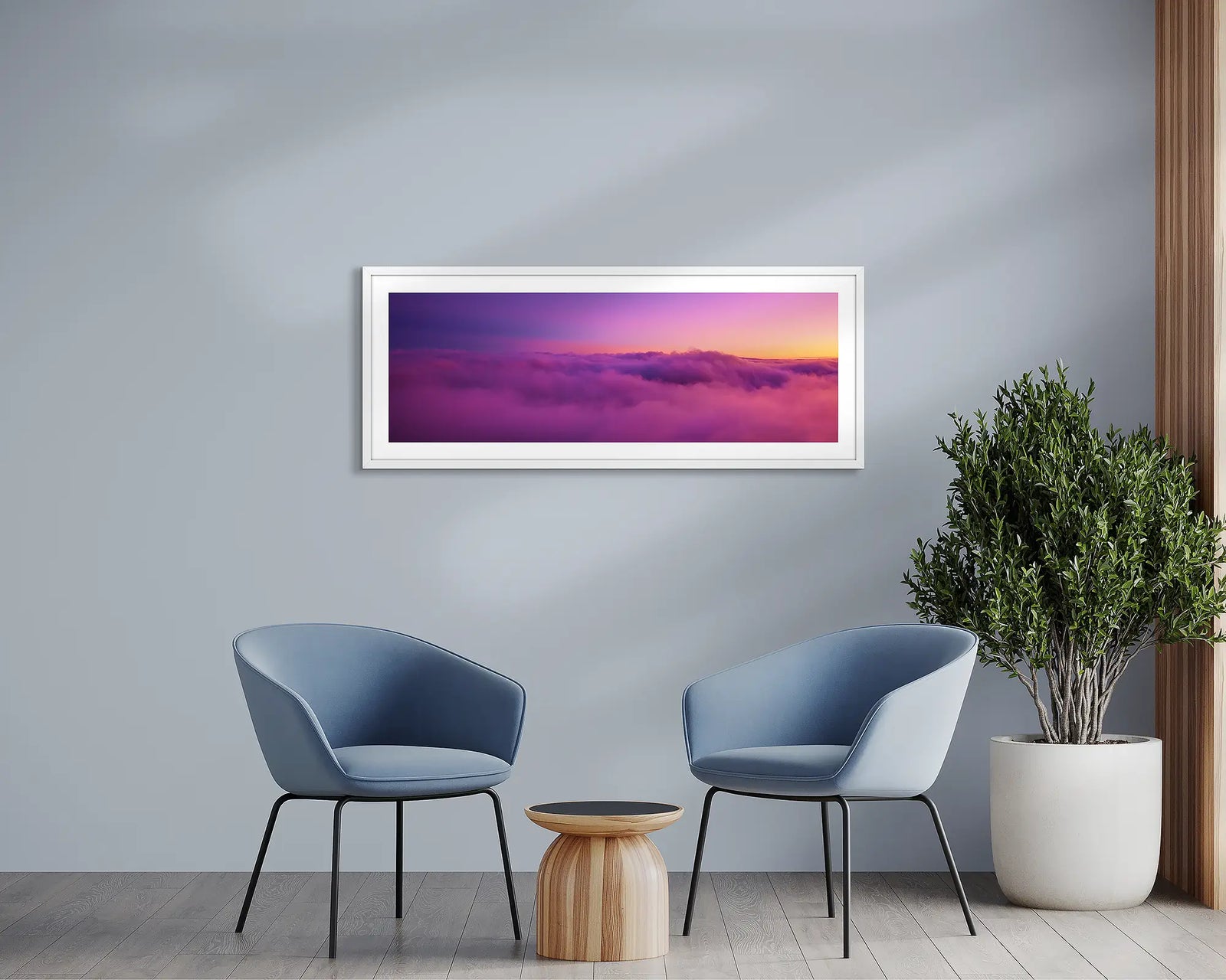 Alone. Fog over mountains in the Alpine National Park, Victoria, Australia. 