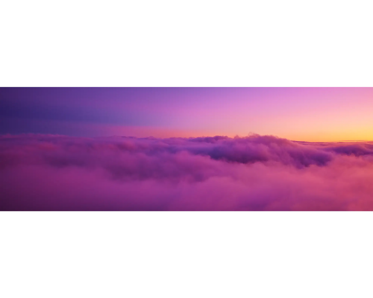 Alone - Fog over mountains at sunset in Alpine National Park, Victoria.