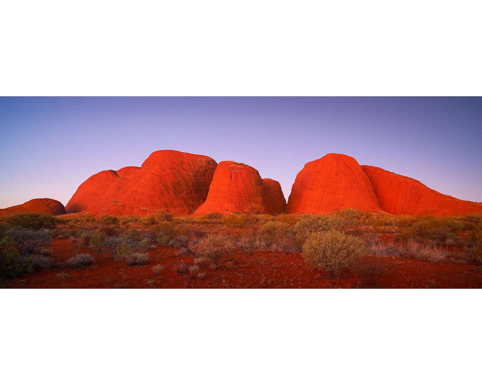 Ancient Land. Sunset at Kata Juta, central Australia, Northern Territory, Australia. 