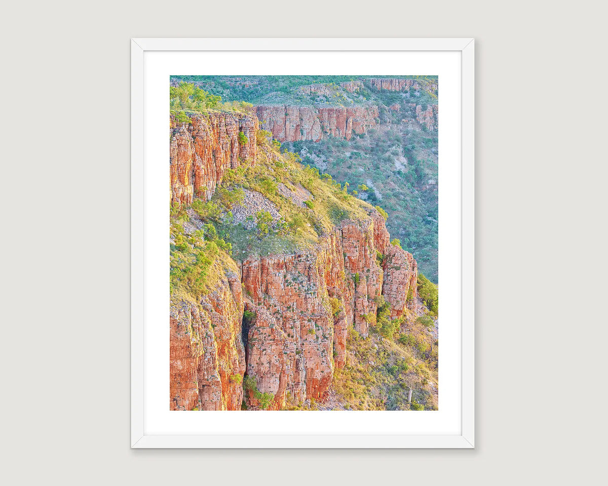 Framed aerial wall art image of Cockburn Range, El Questro. 