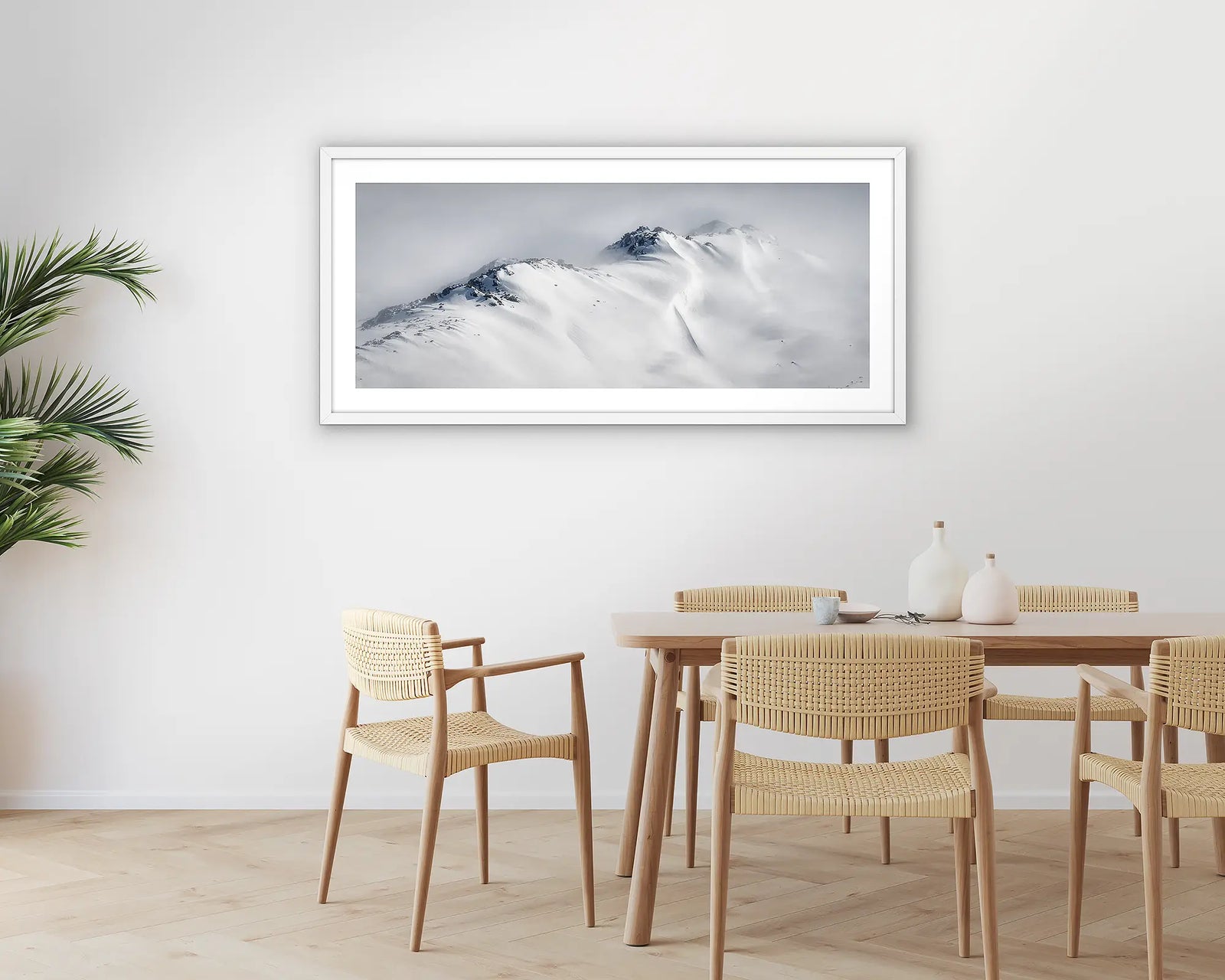 Ascent. Winter snow along a mountain ridge in Kosciuszko National Park.