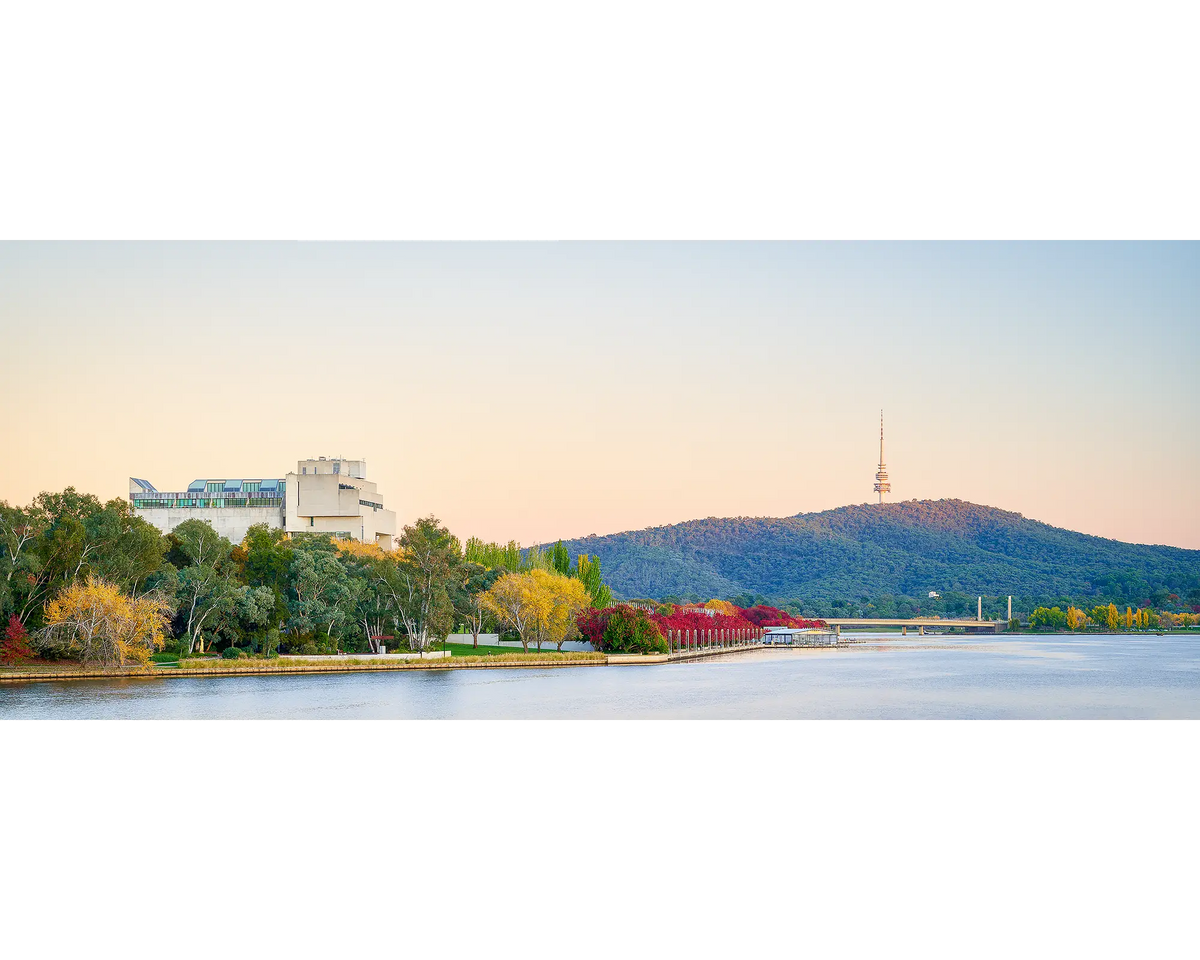 Autumn sunrise over Lake Burley Griffin, Canberra.