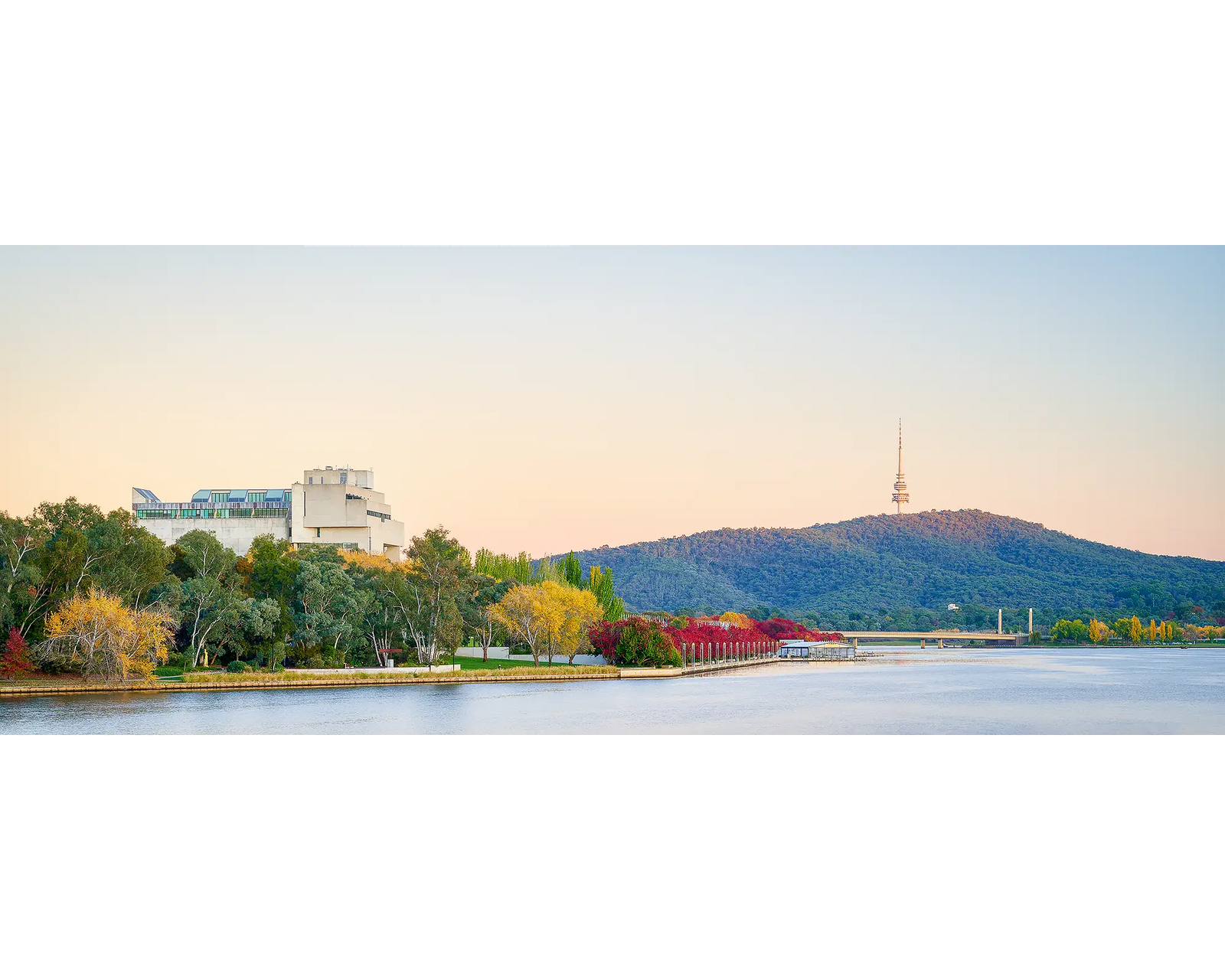 Autumn Arrival. Sunrise over Lake Burley Griffin, Canberra.