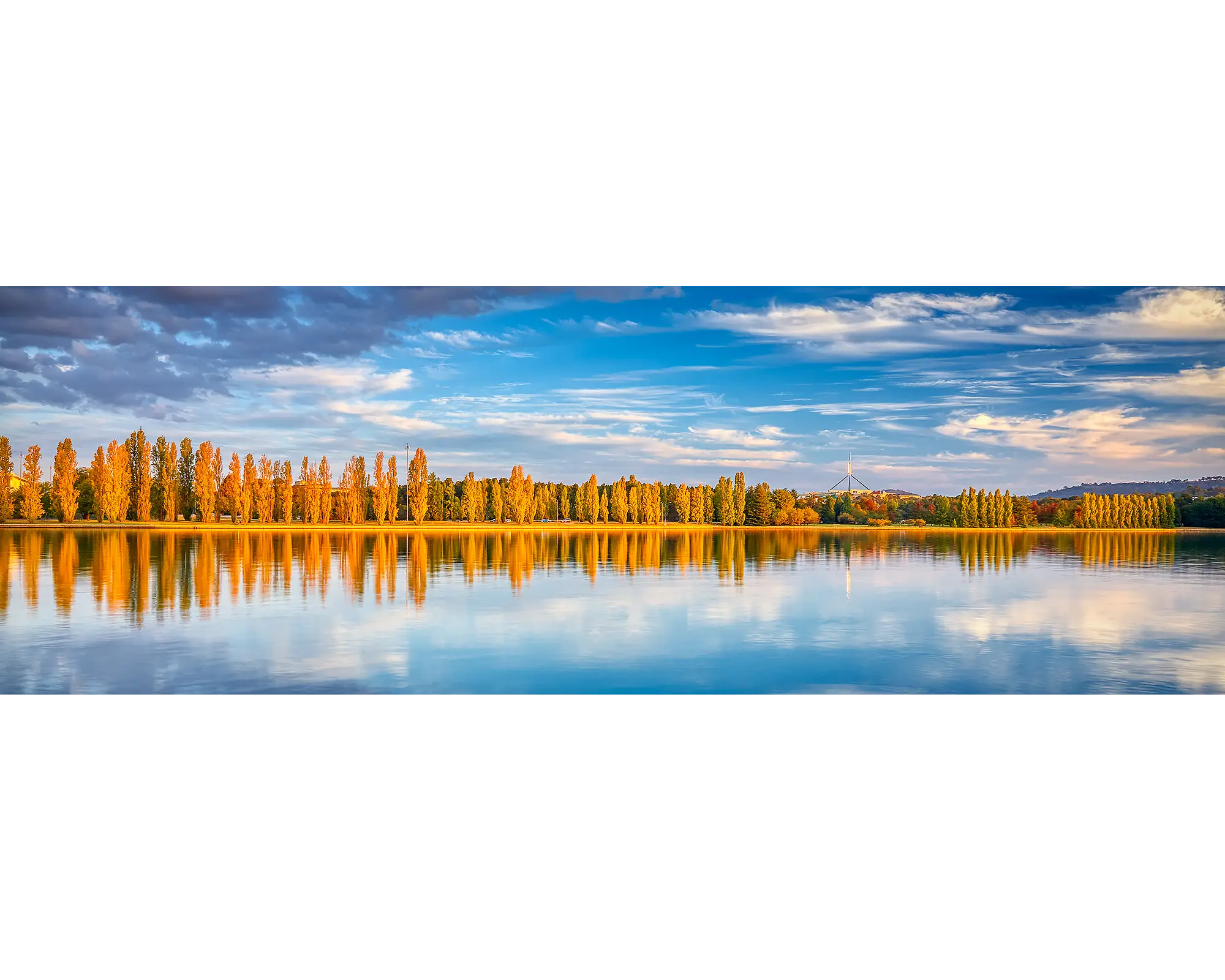 Autumn By The Lake - Sunset Lake BUrley Griffin, Canberra.