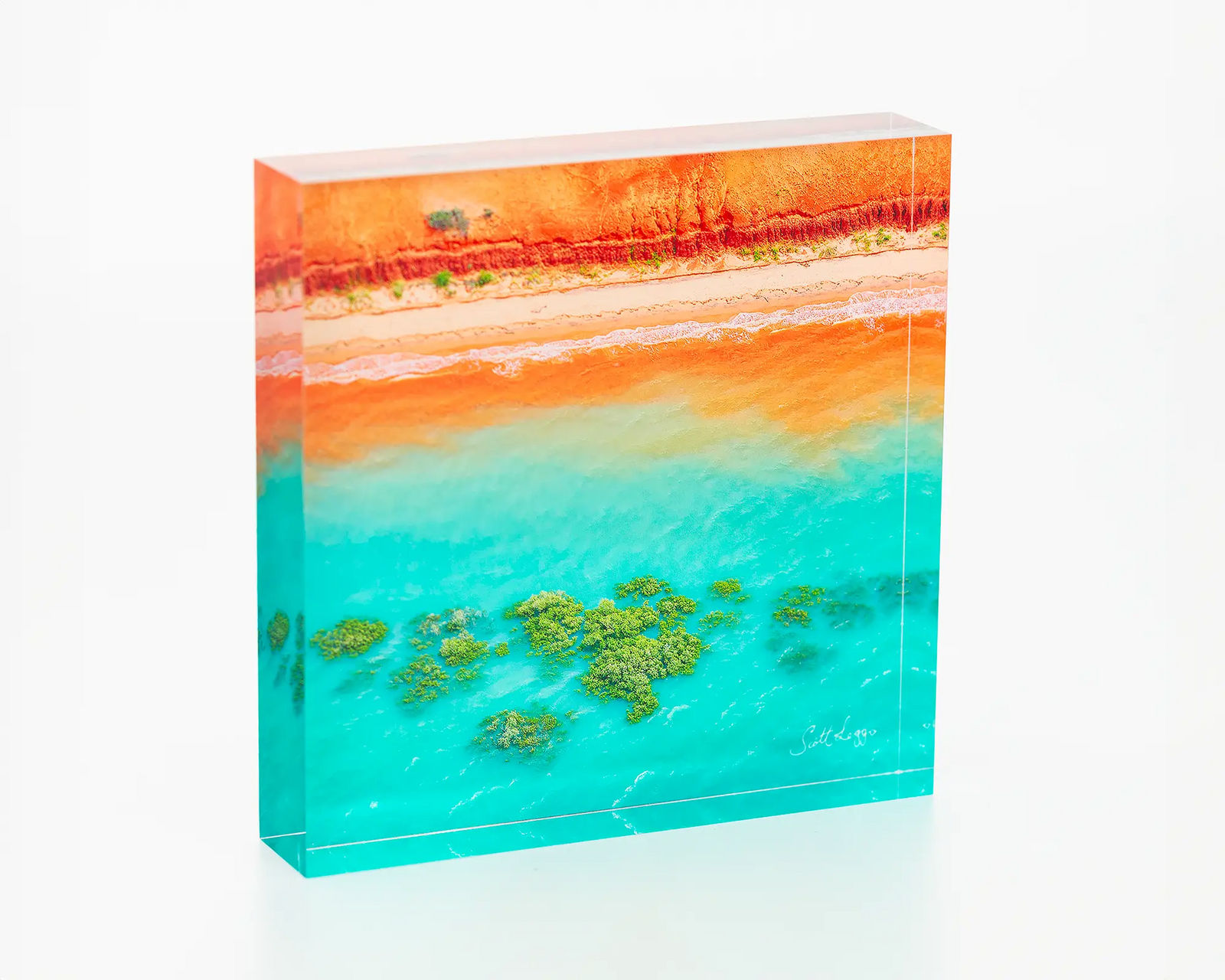 Blend acrylic block - Coast artwork, Broome, The Kimberley, Western Australia.