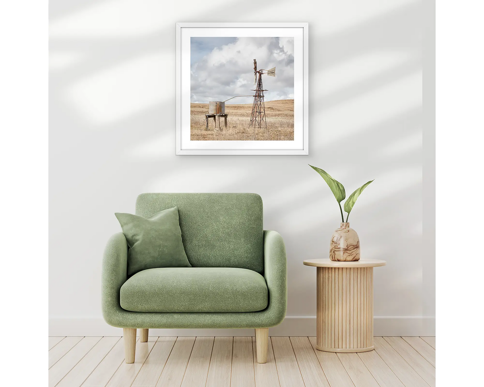 Blowing in the Wind. A windmill on Farm Rock Flat, NSW.