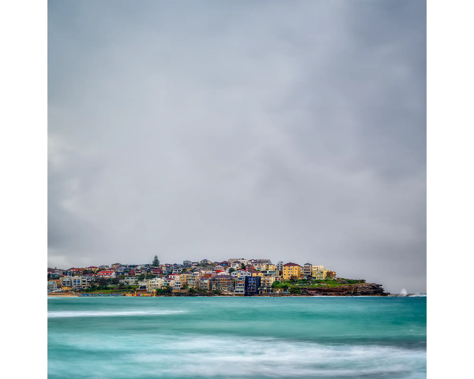 Bondi Views acrylic block - Sydney coastal artwork.