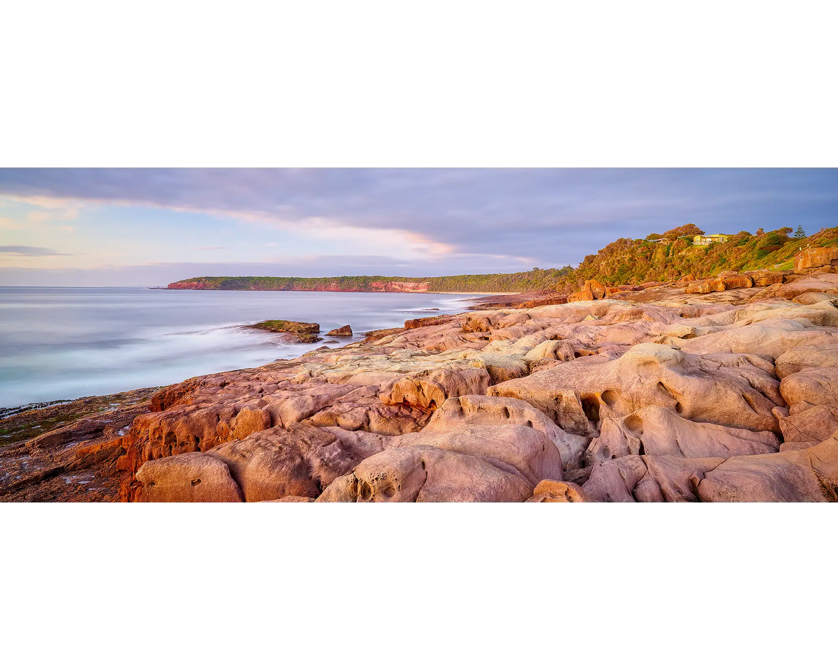 Breaking Through - Sunrise at Short Point, Merimbula, New South Wales.