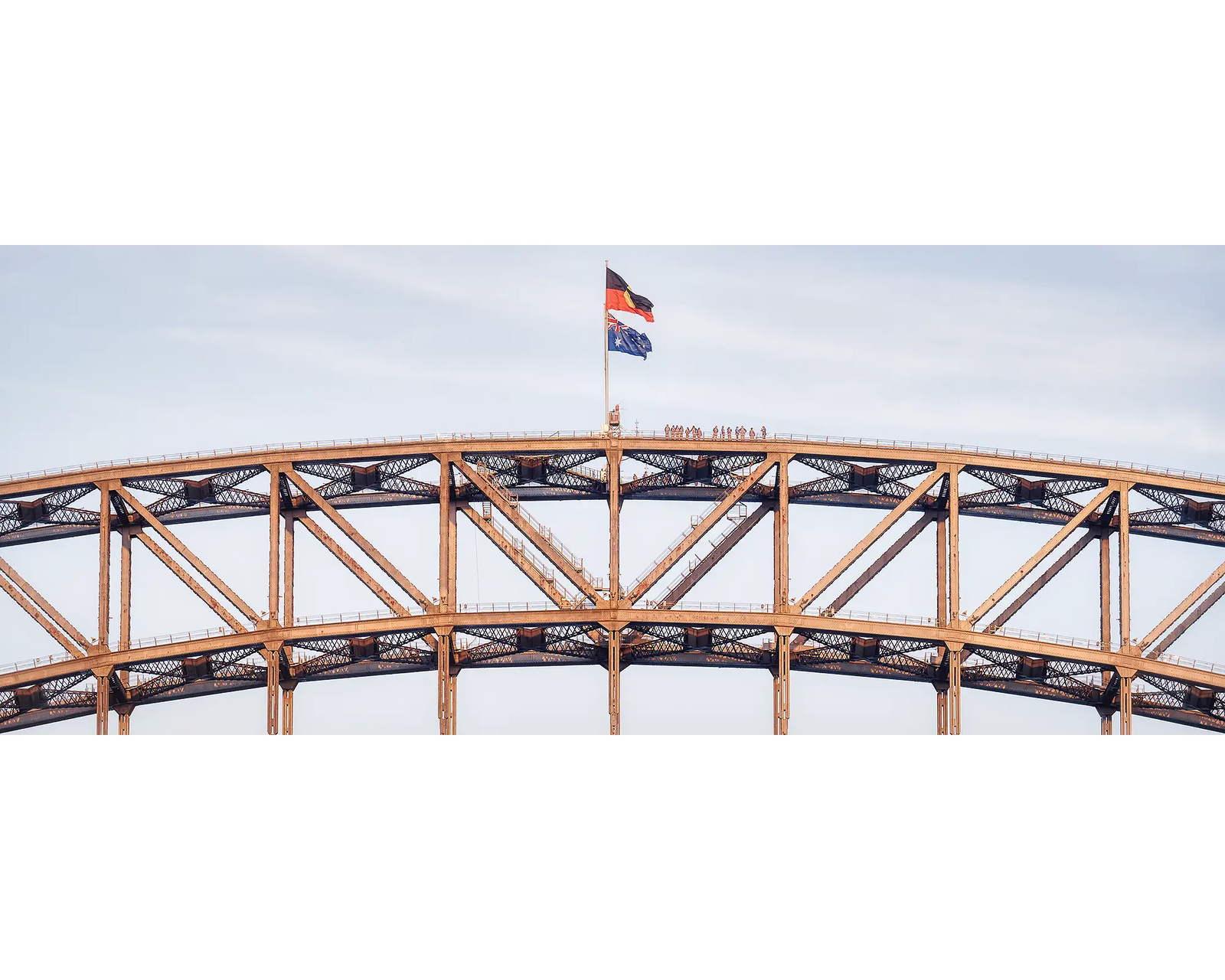 Bridge Climb. People on top of Sydney Harbour Bridge.