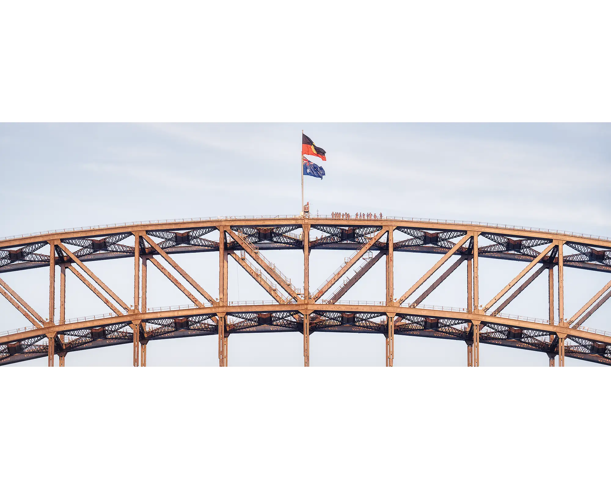 Bridge Climb. People on top of Sydney Harbour Bridge.