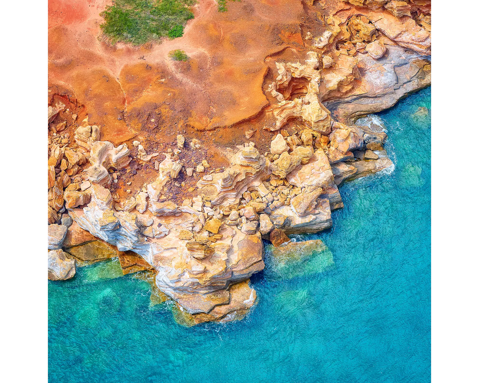 Broome Contrasts. Gantheaume Point viewed from above Broome, Western Australia.