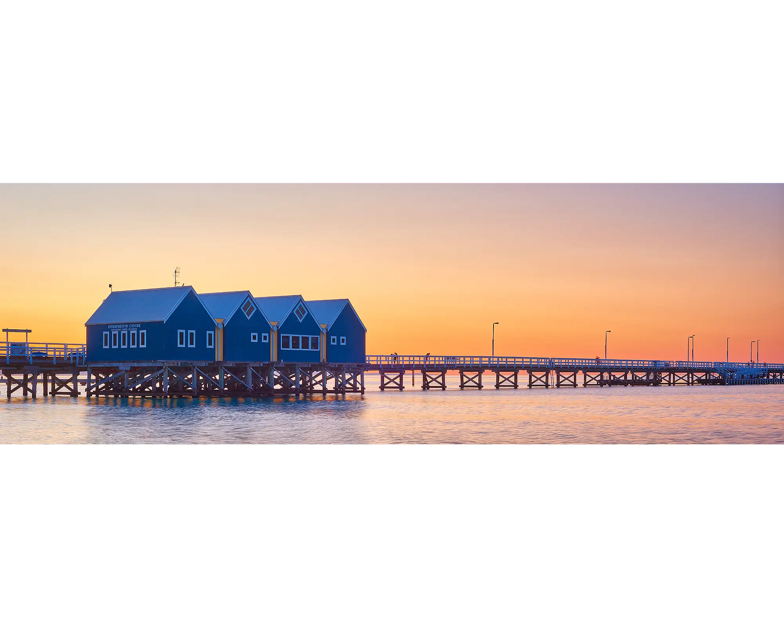 Sun setting behind Busselton Jetty, Western Australia.