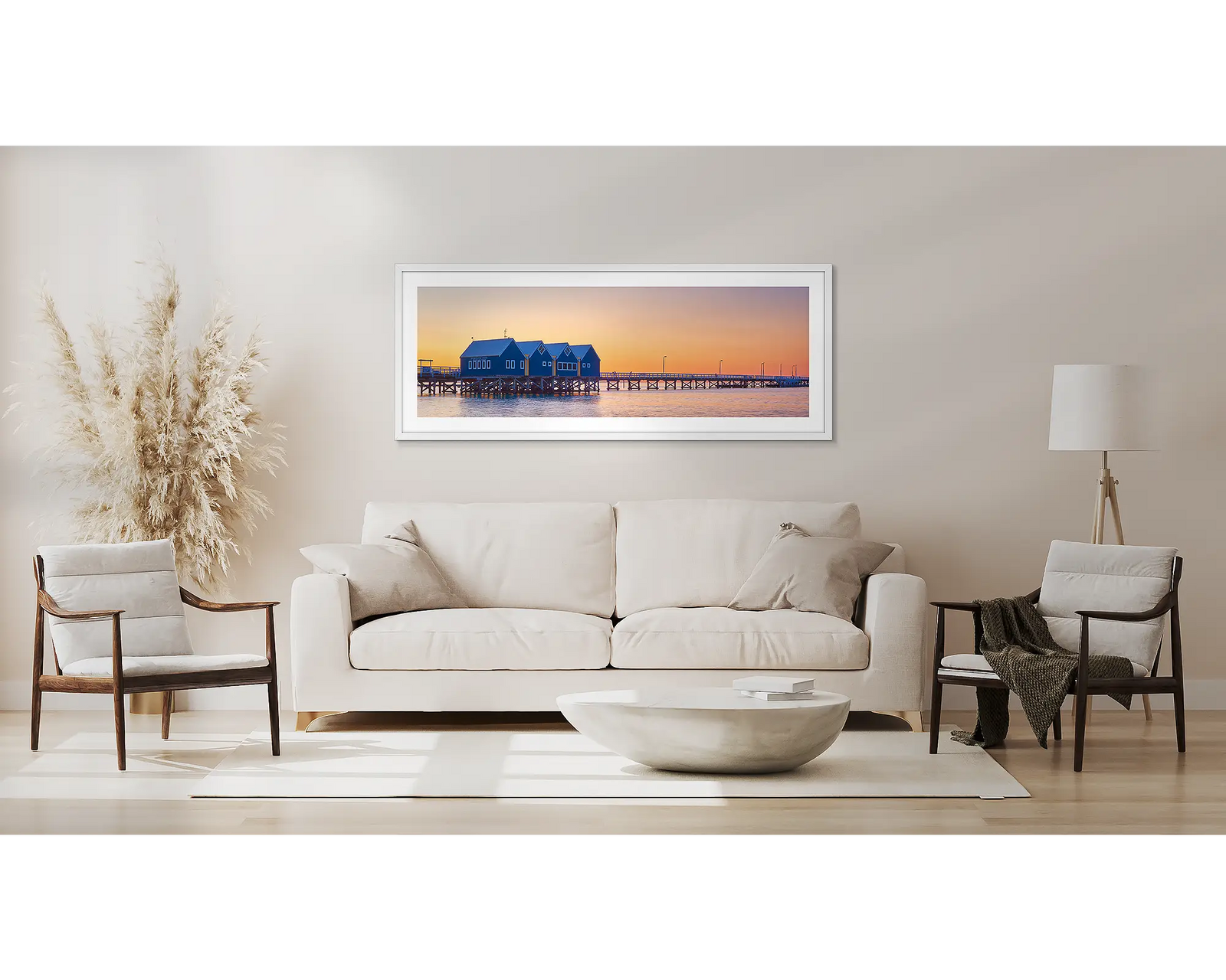 Sun setting behind Busselton Jetty, Western Australia.