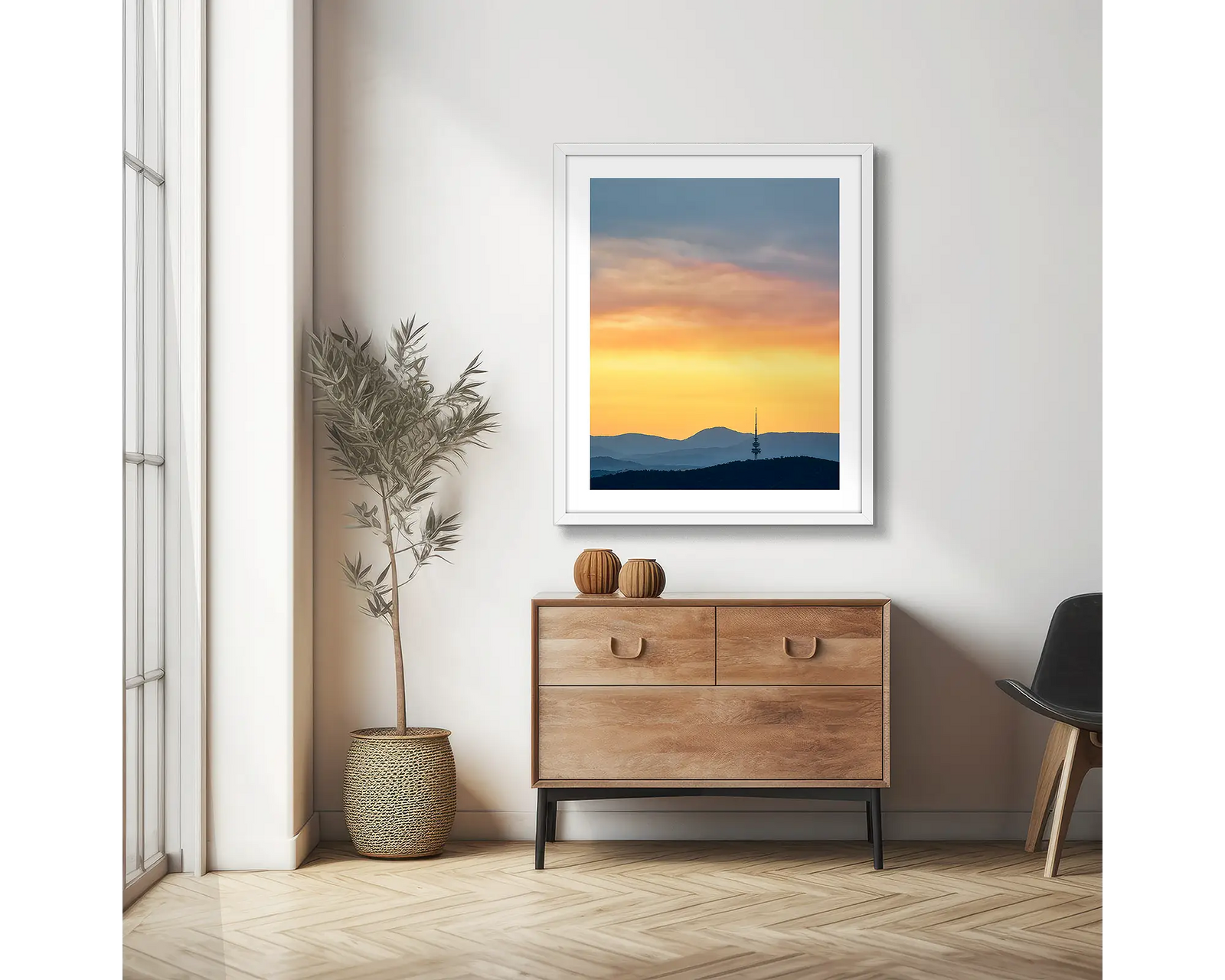 Canberra Beacon. Black Mountain Tower at sunset. 