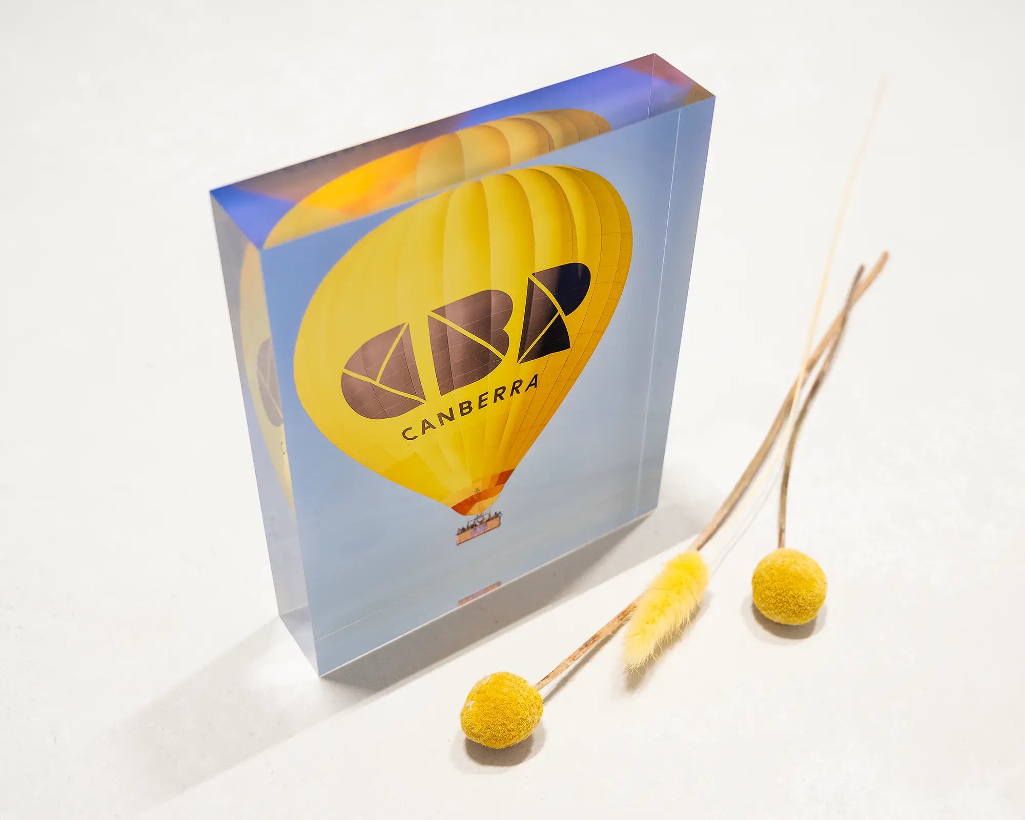 Canberra Bubble. Visit Canberra yellow hot air balloon.