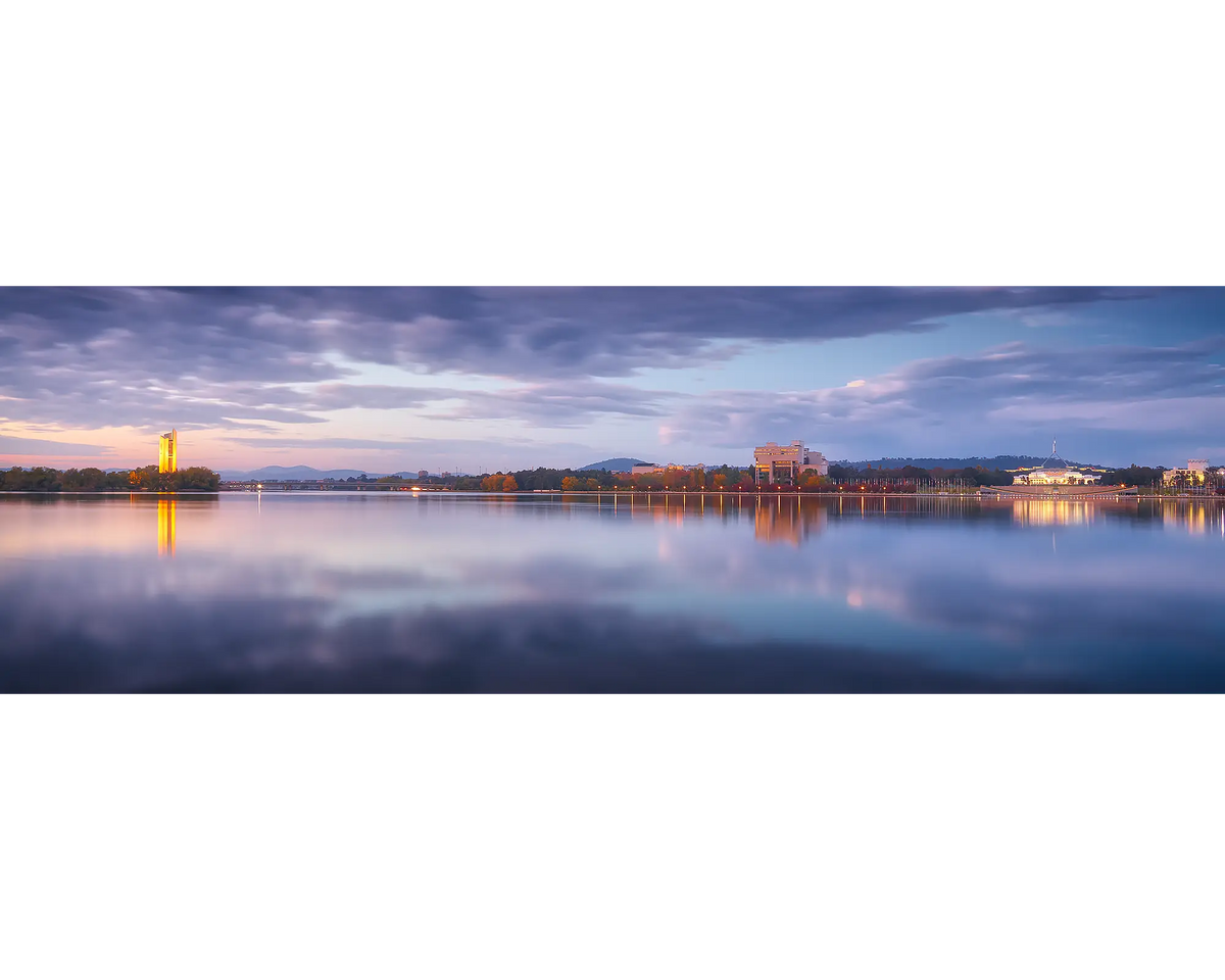 Canberra Morning - sunrise over Lake Burley Griffin, Canberra.