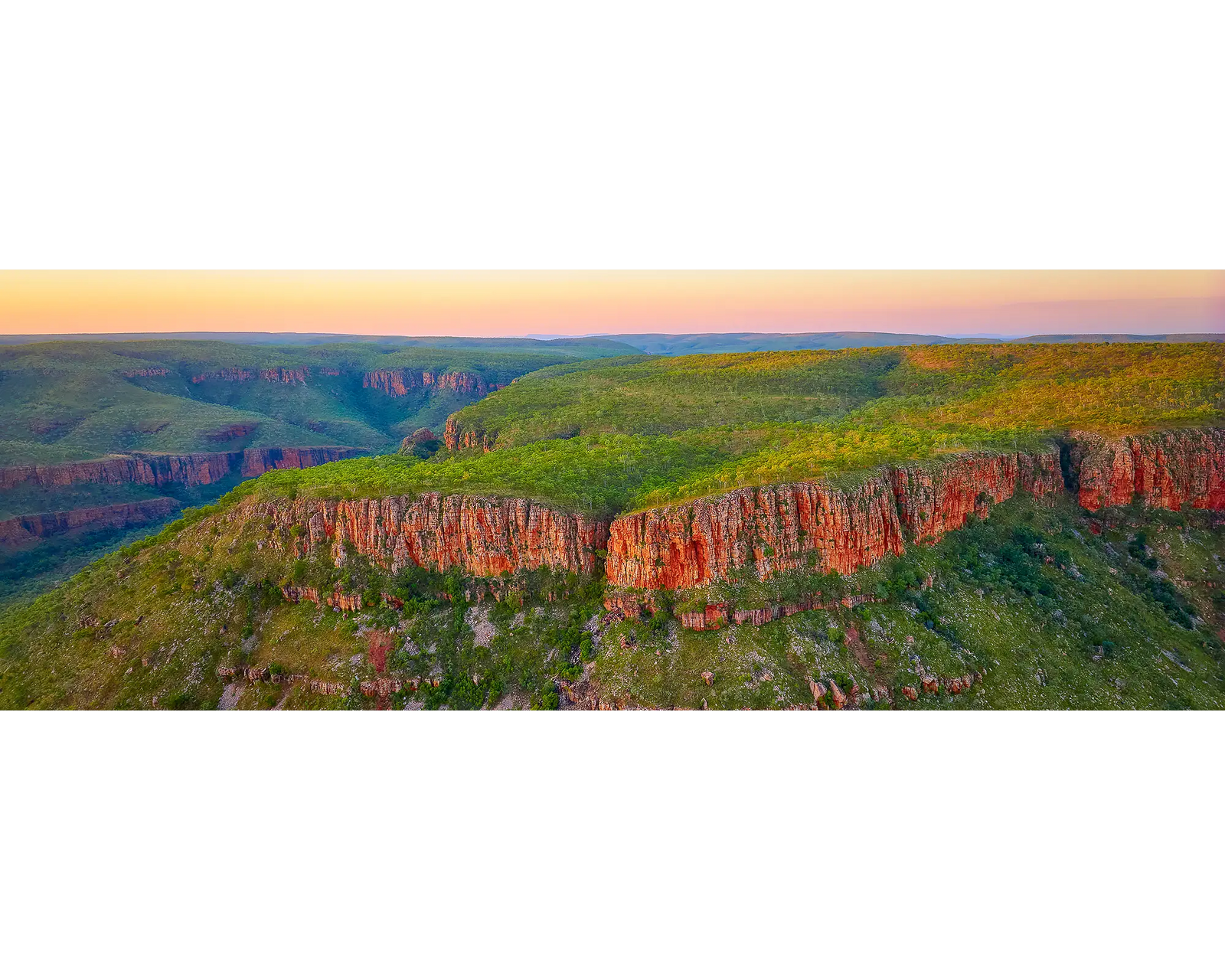 Sunset over Cockburn Range in the Kimberley, Western Australia.