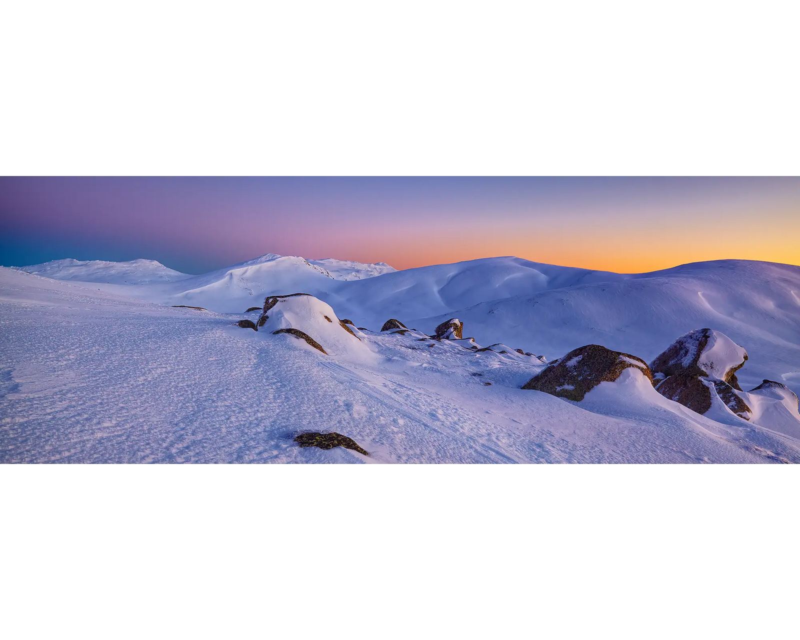 Snow on the main range in Kosciuszko National Park, NSW.