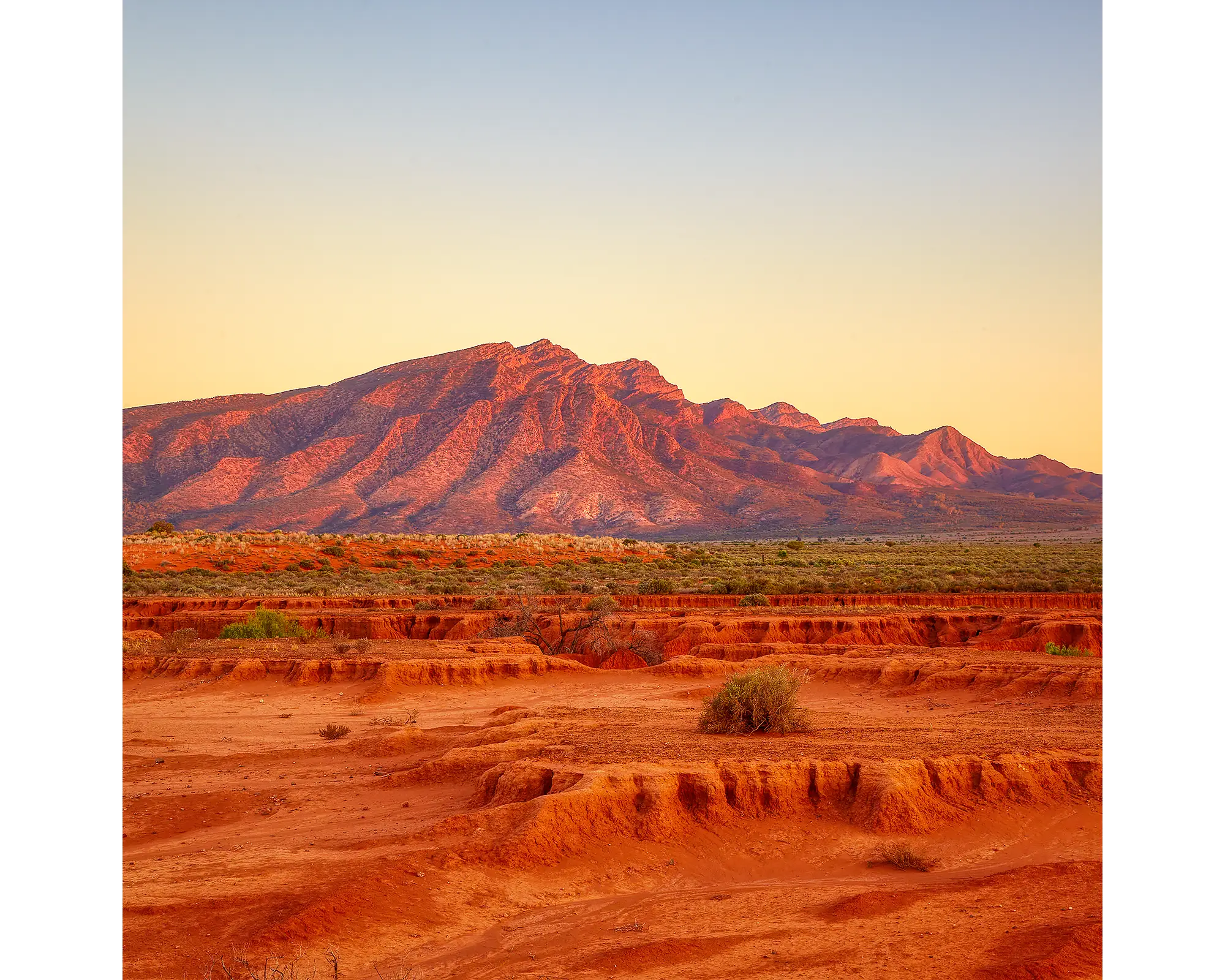 Colours Of The Flinders. Sunset over Wilpena Pound, Flinders Ranges, South Australia.
