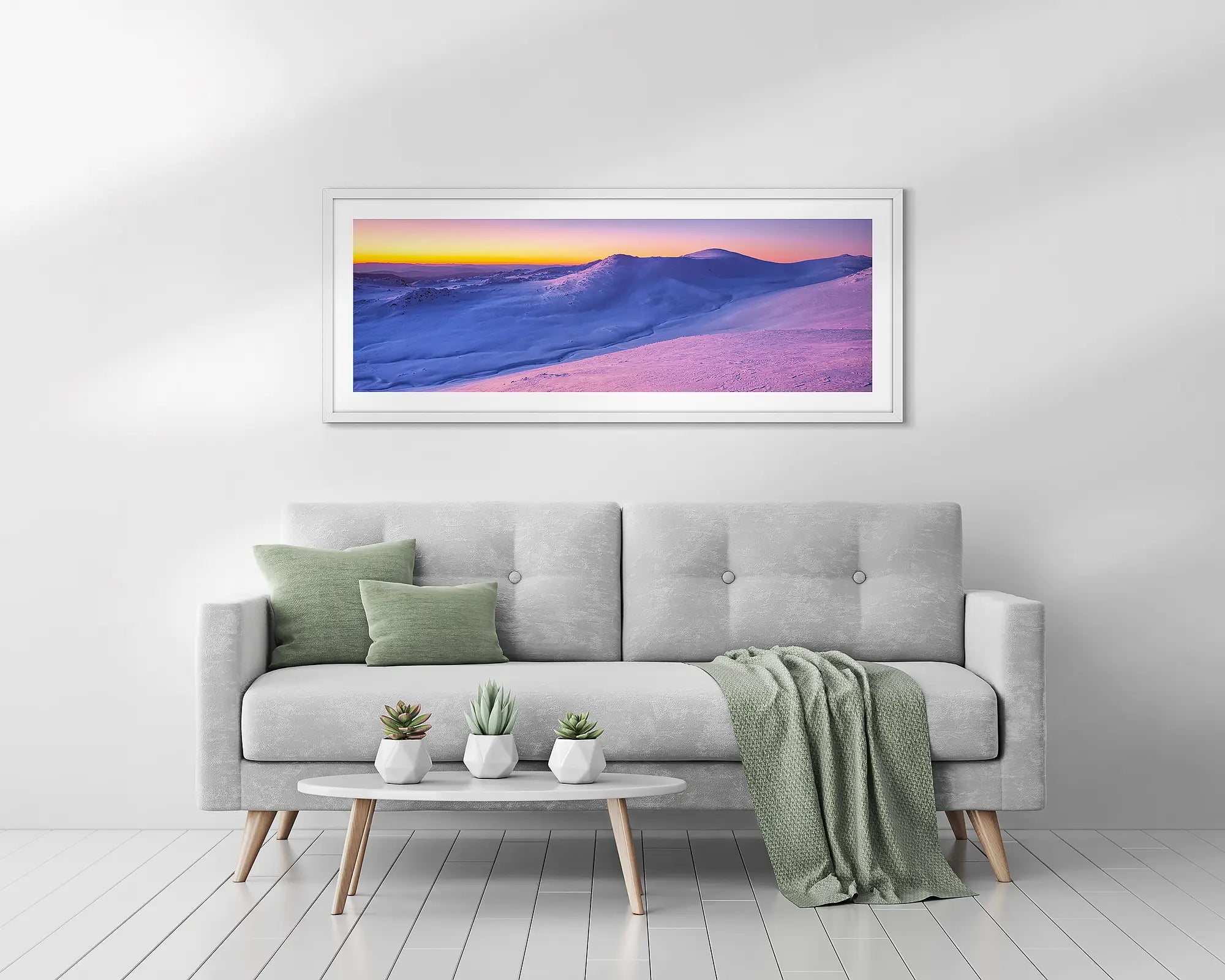 Colours Of Winter. Sunset over Mount Kosciuszko, snow sunset, New South Wales, Australia.