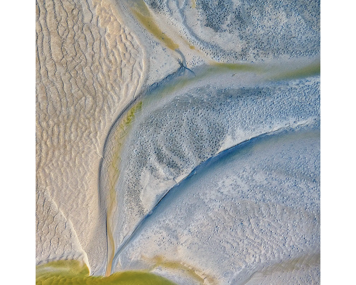 Tidal sands viewed from above, Willie Creek, The Kimberley.