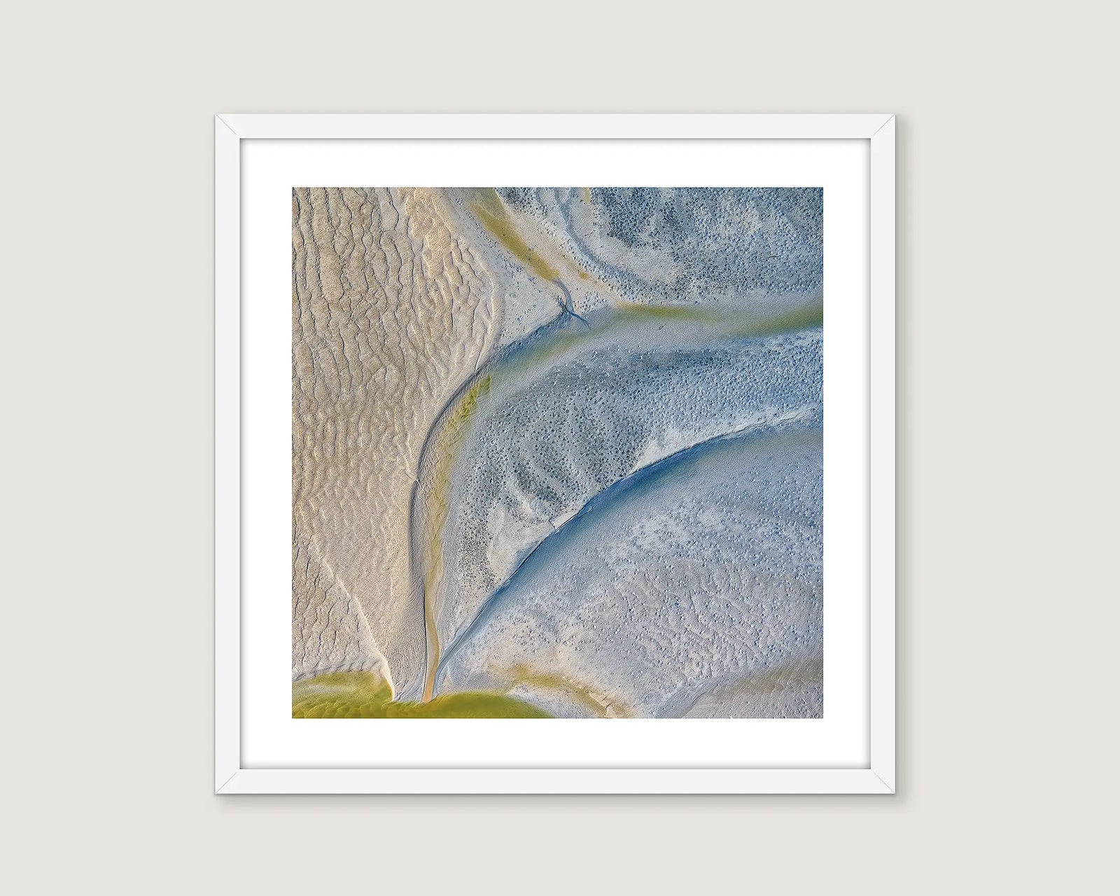 Framed abstract art print of Willie Creek, the Kimberley. 