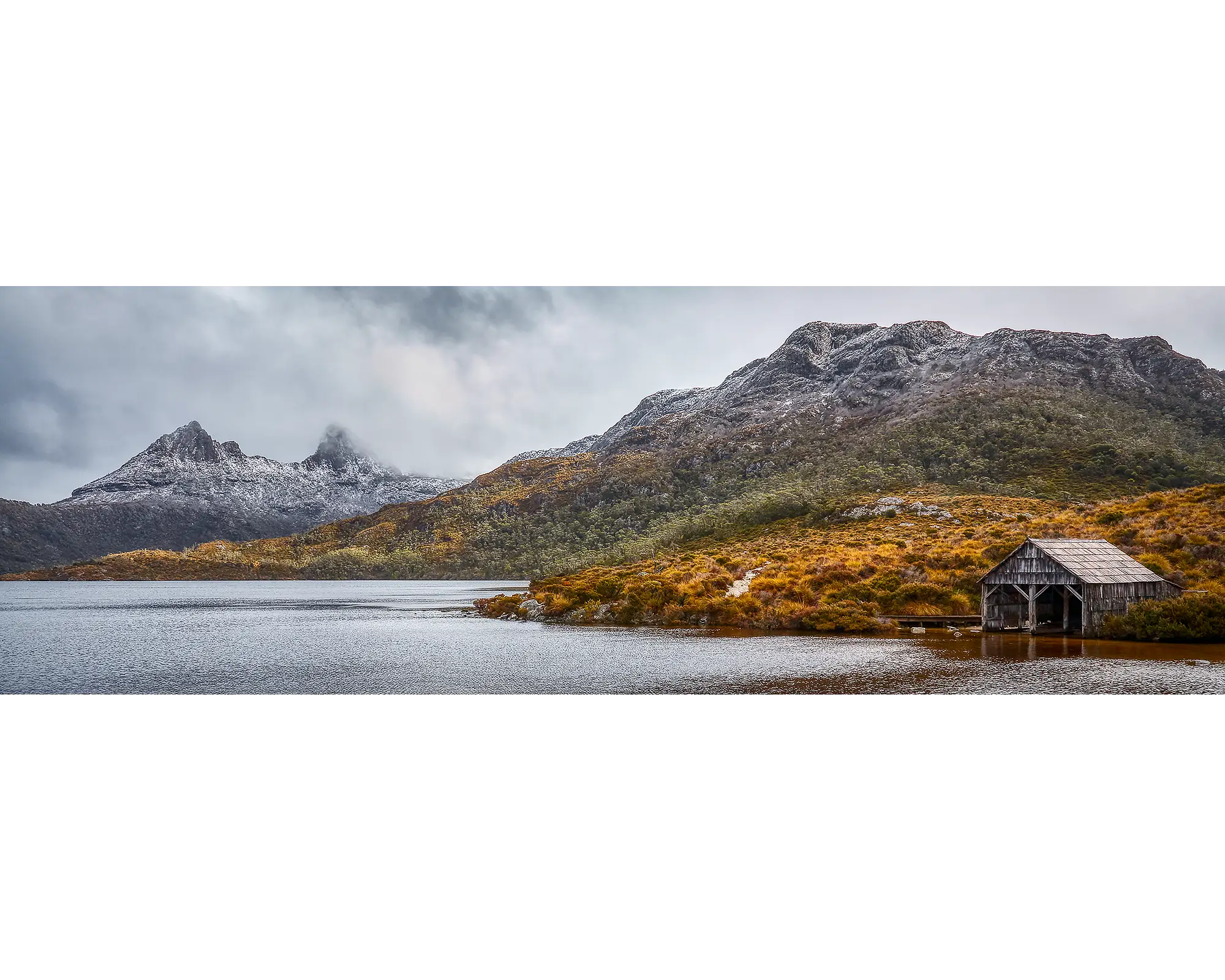 Cradle In Fog - Cradle Mountain Lake St Claire National Park, Tasmania.