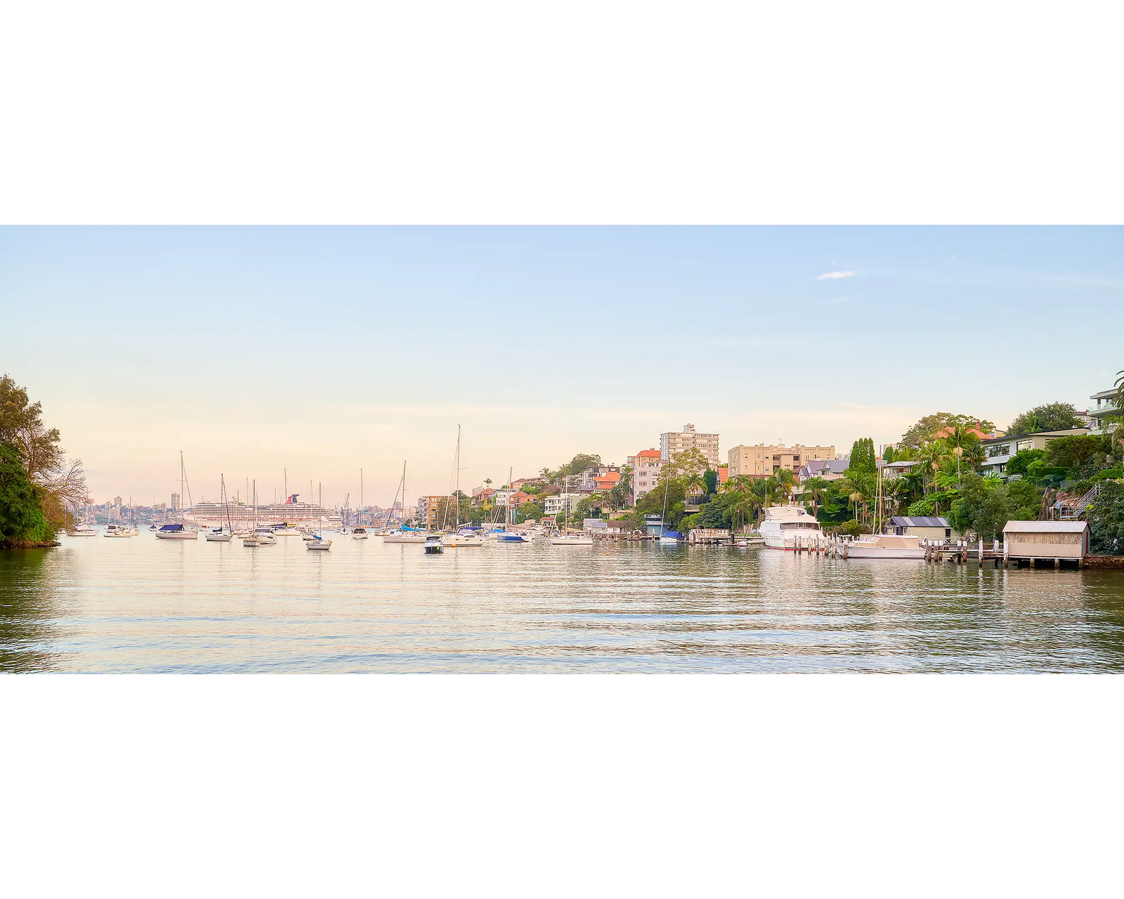 Cremorne Calm. Shell Cove Sydney Harbour at sunset.