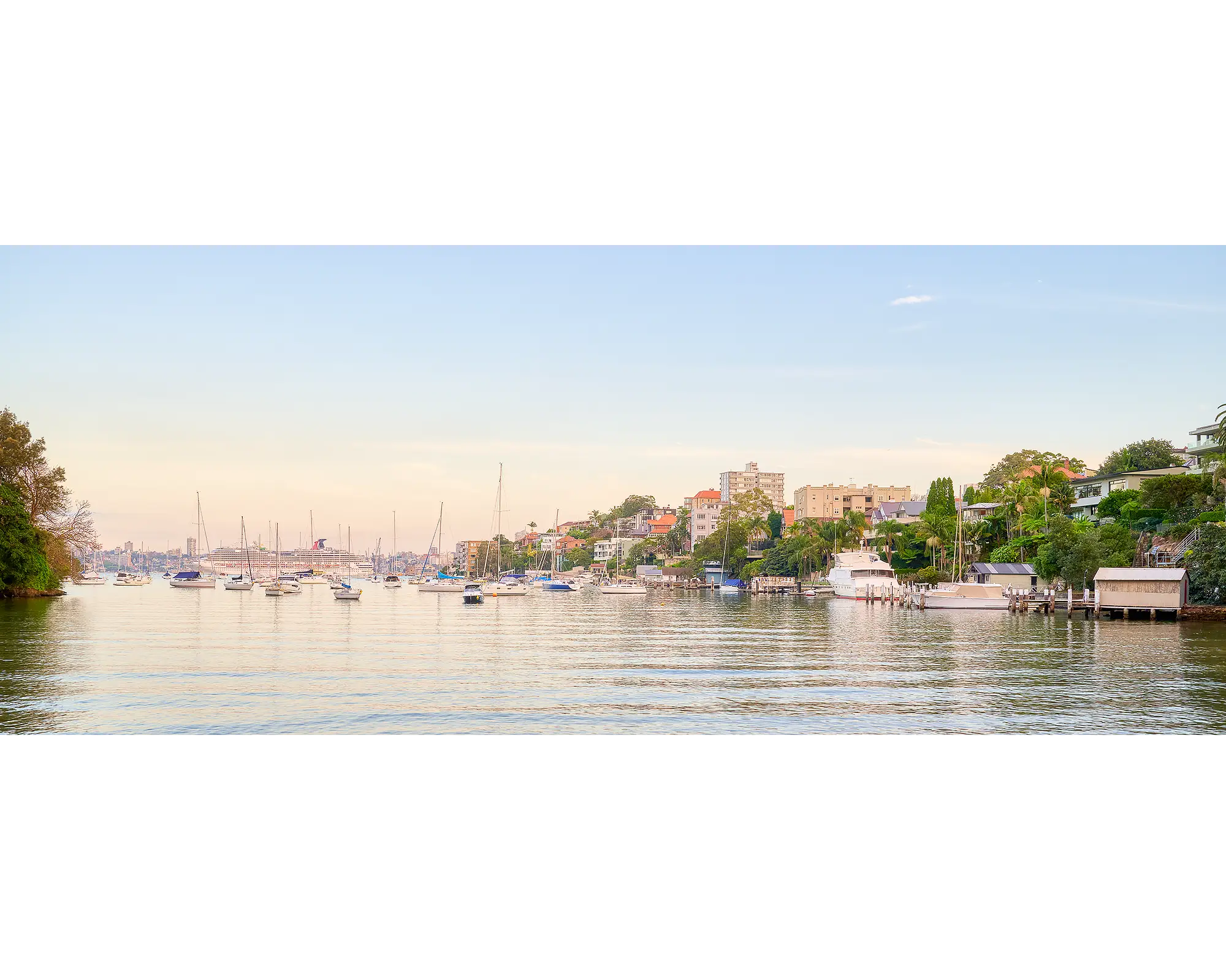 Cremorne Calm. Shell Cove Sydney Harbour at sunset.