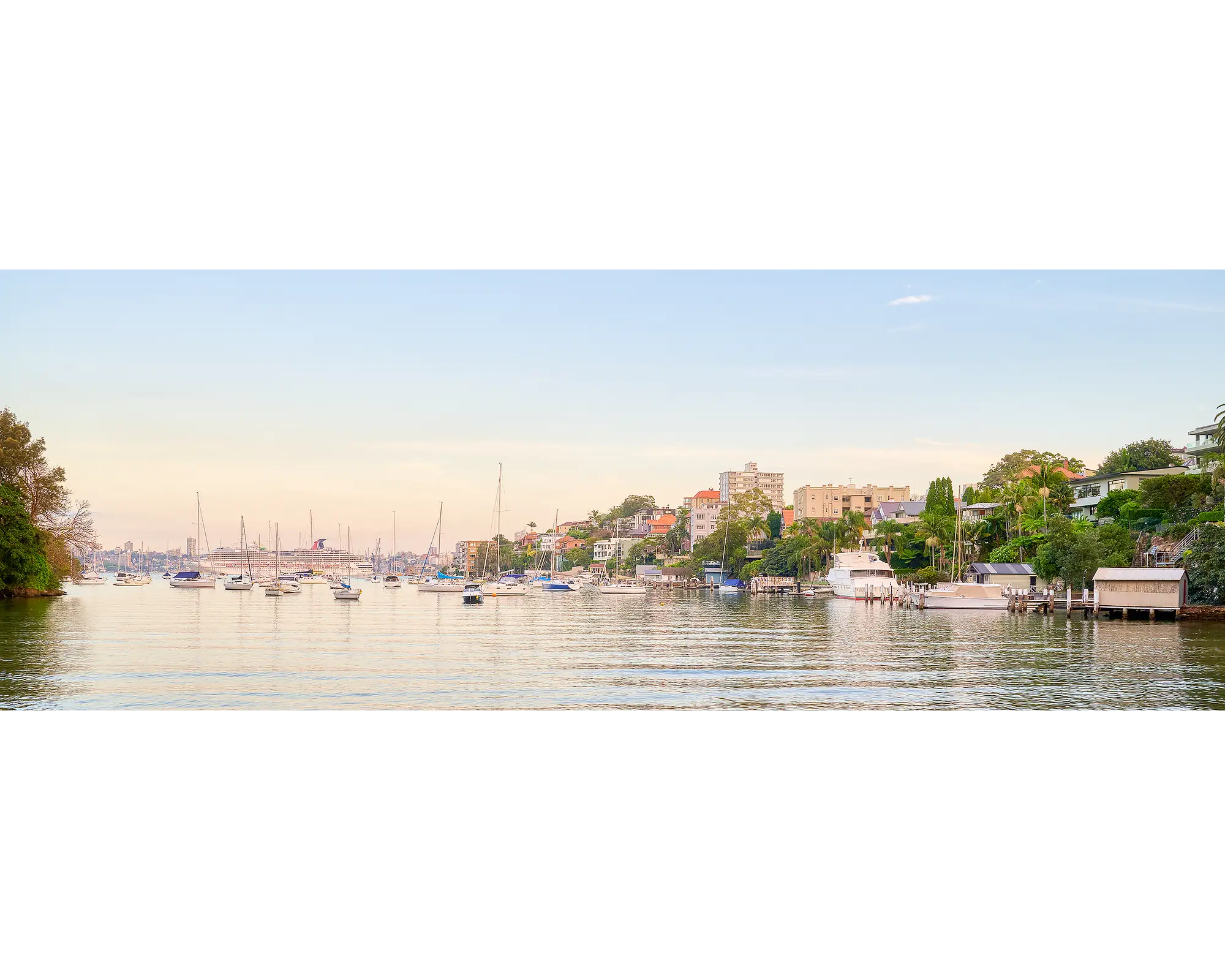 Cremorne Calm. Sunset at Shell Cove, Sydney Harbour.