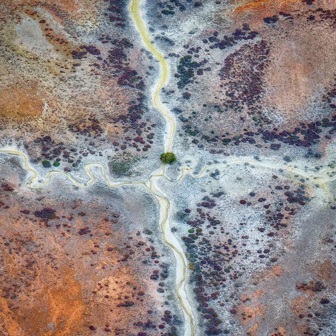 Crossroads - Tidal patterns, Roebuck Plains, The Kimberley, Western Australia