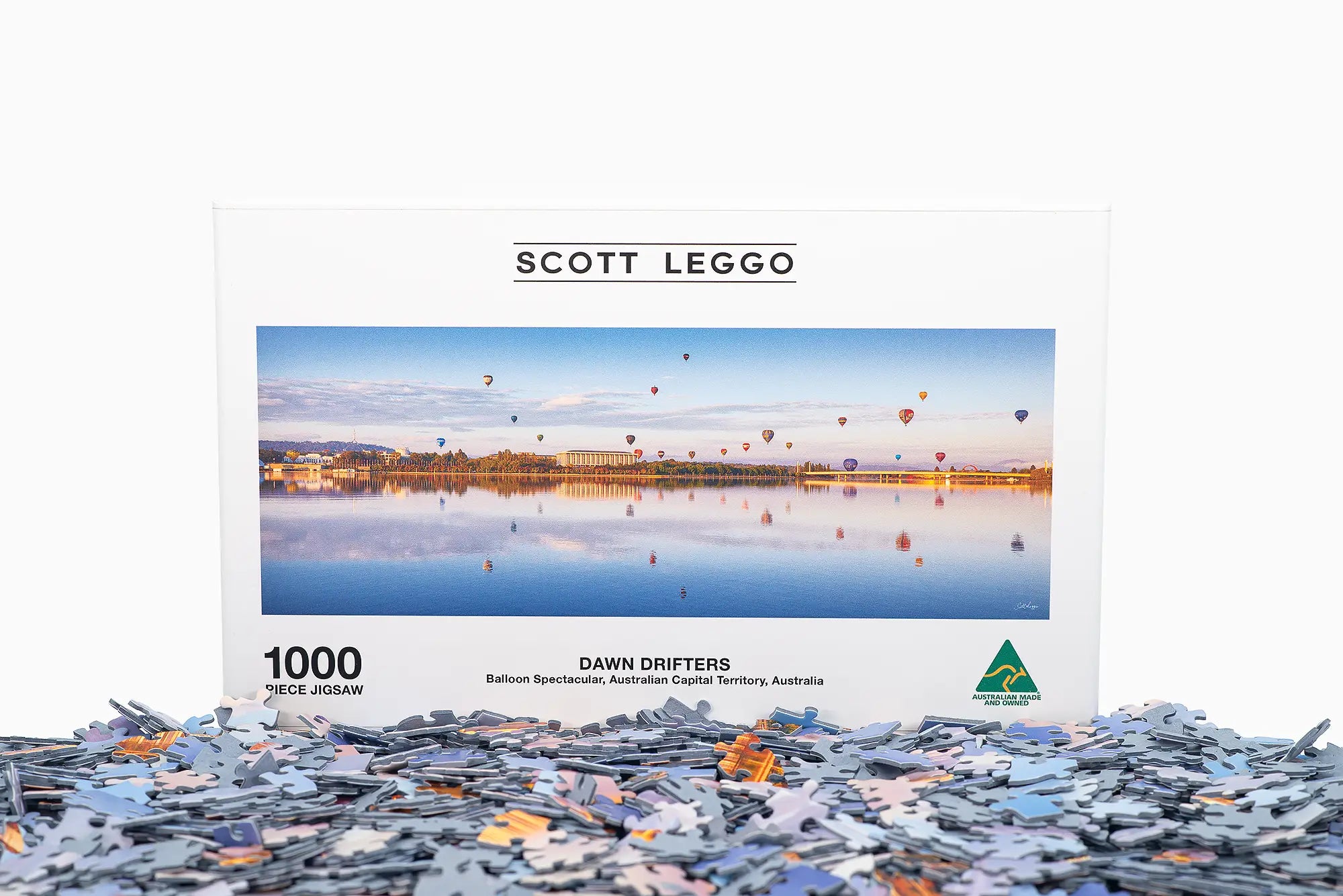 Dawn Drifters 1000 piece jigsaw puzzle. Box and pieces.