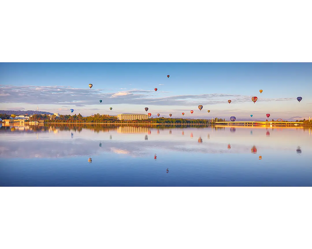 Scott Leggo’s 1000 piece jigsaw puzzle of balloons over lake burley griffin.