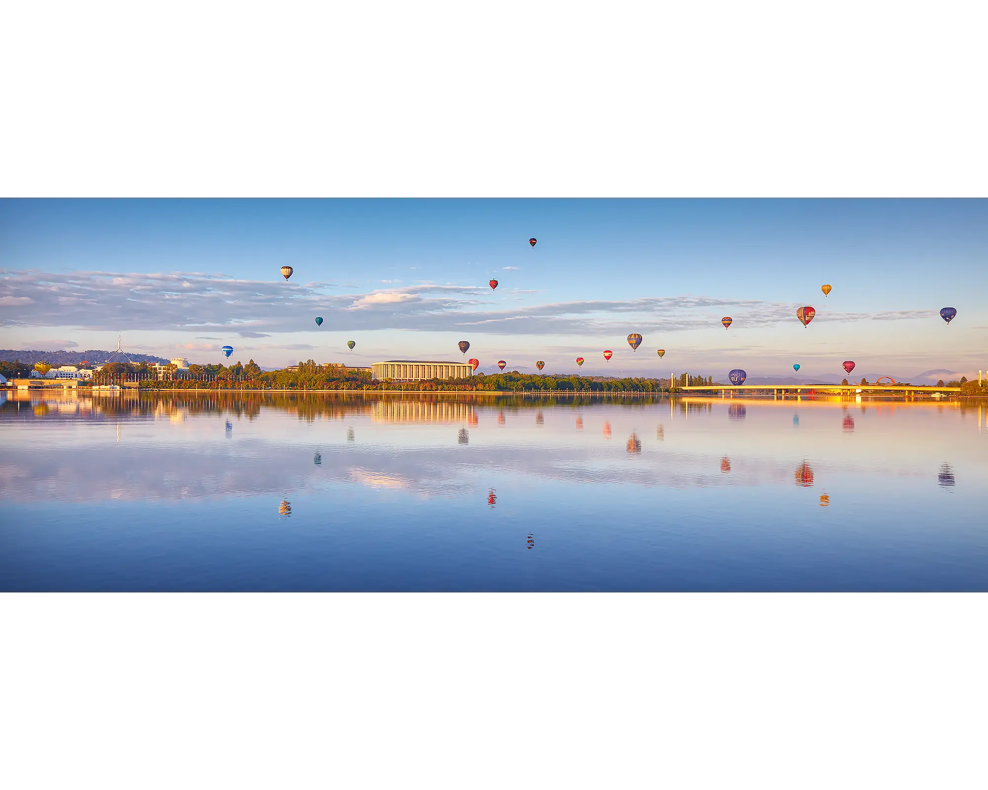 Dawn Drifters - Hot air balloons at sunrise during Balloon Spectacular, Canberra.