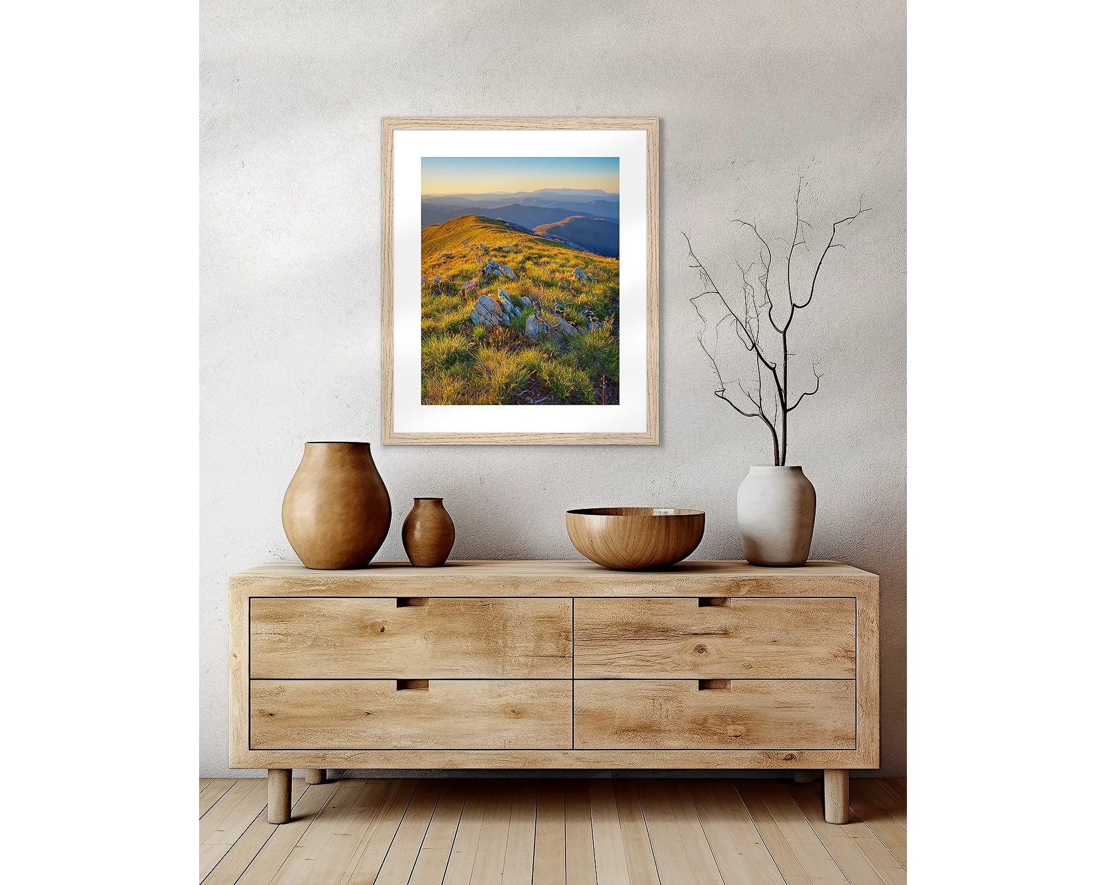 Days End. Sunset over the Victorian Alps in summer.