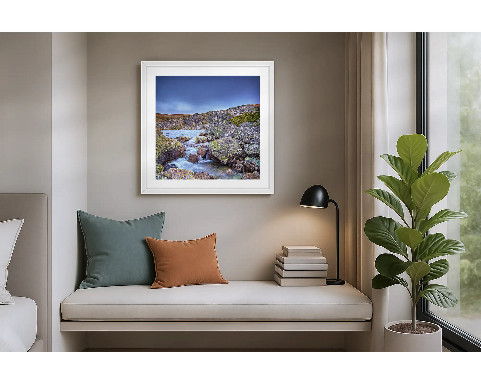 Deep Blue. Water flowing out of Blue Lake, Kosciuszko National Park.