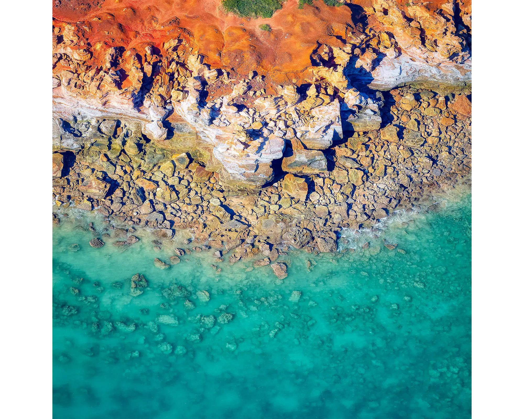 Gantheaume Point viewed from above, Broome, Western Australia.