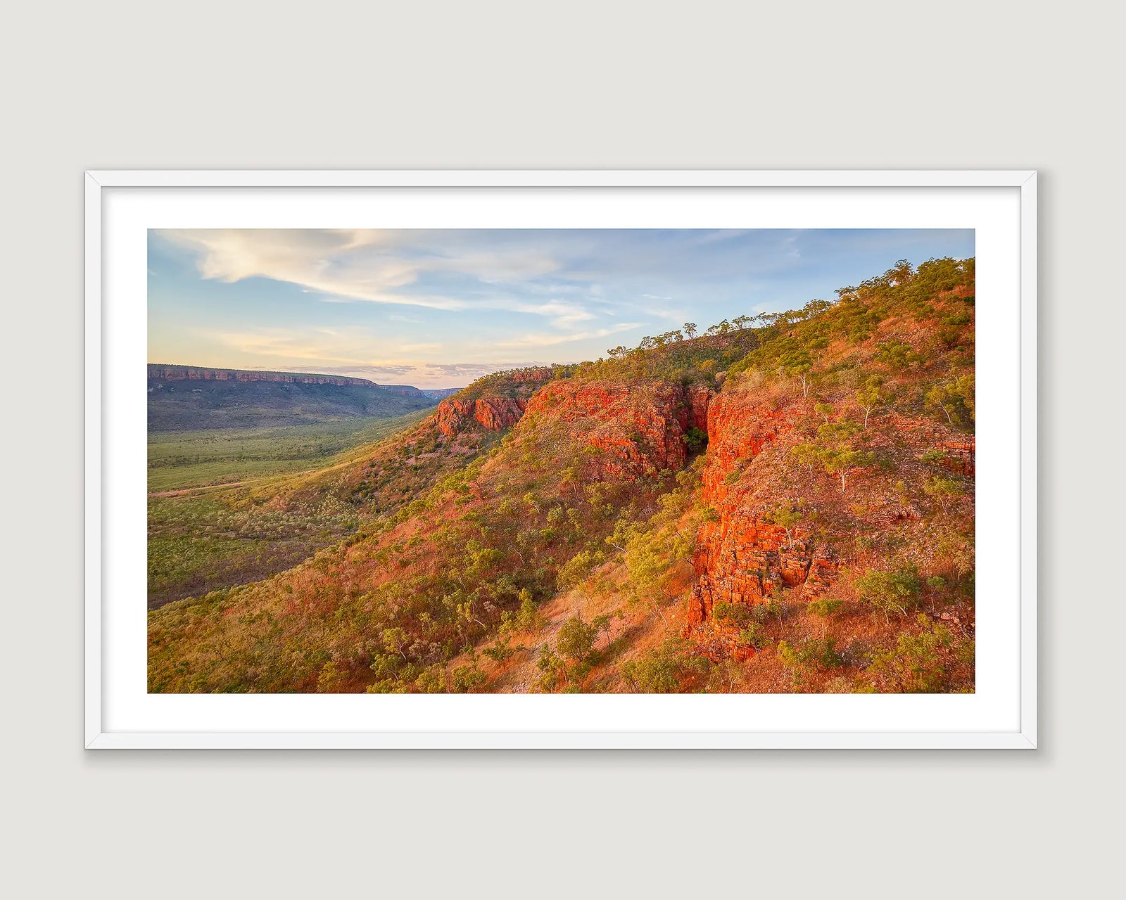 Framed wall art print of the red rocks of the Cockburn Ranges, El Questro. 