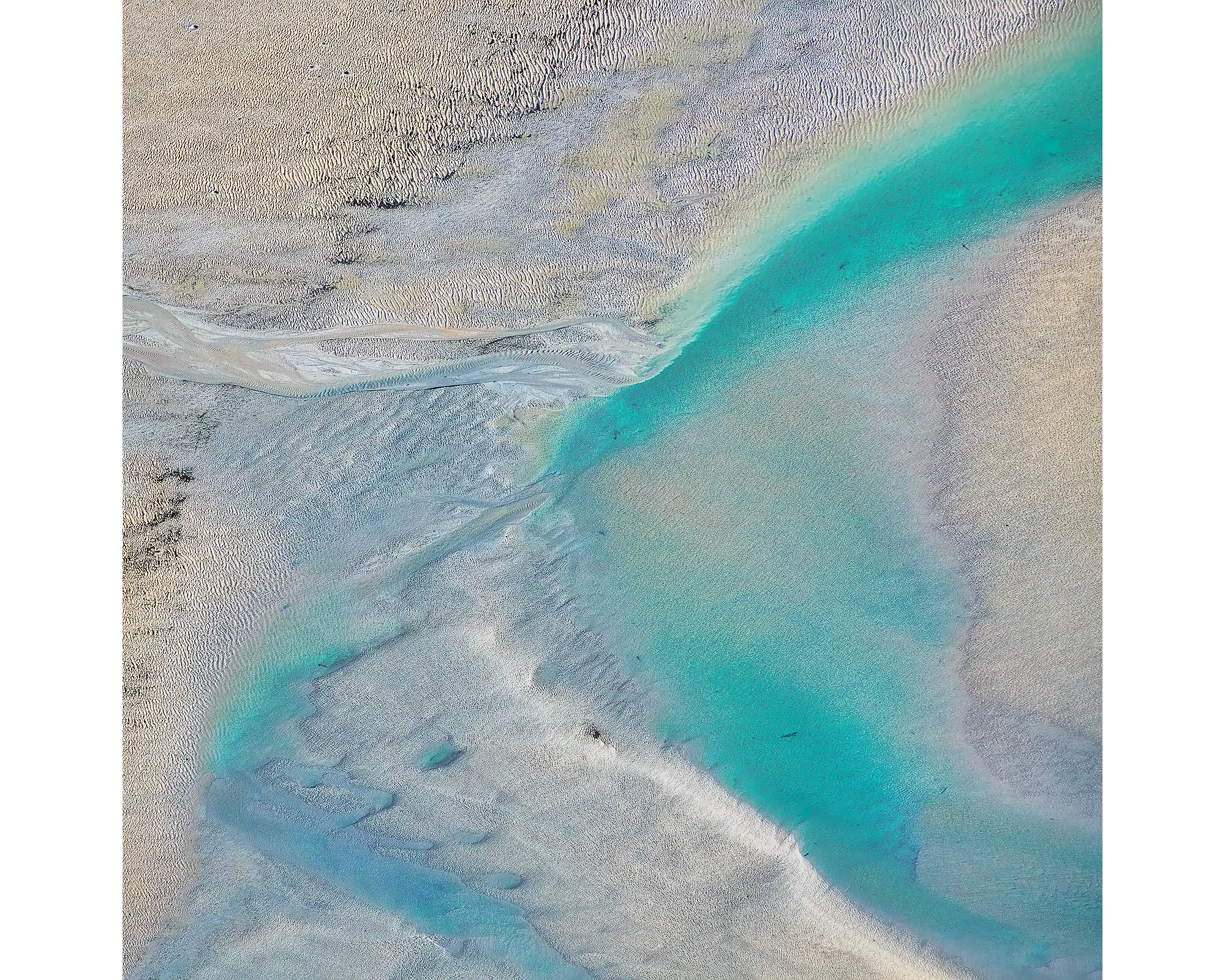 Tidal patterns viewed from the air over Roebuck Bay, The Kimberley, Western Australia.