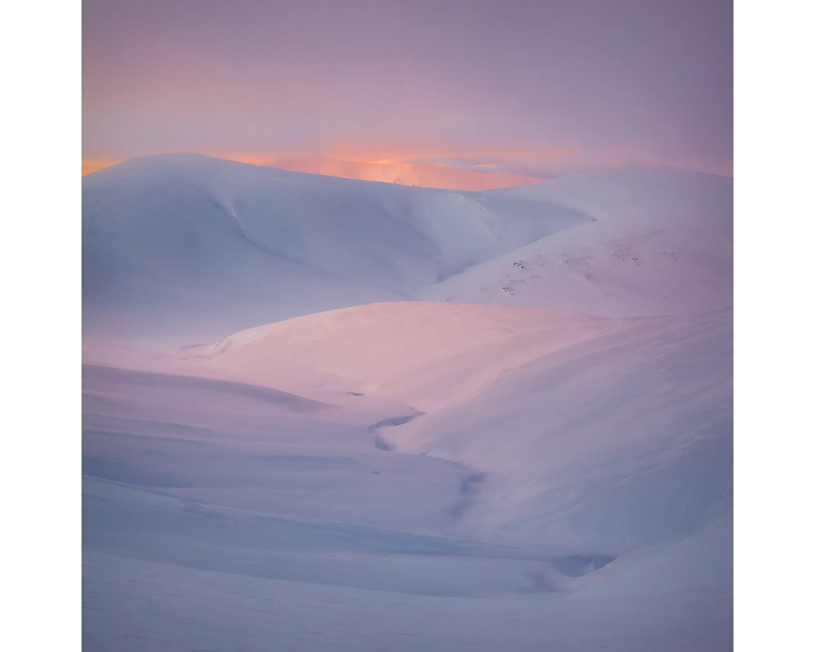 Essence Of Snowy. Winter sunset, Snowy River, Kosciuszko National Park.