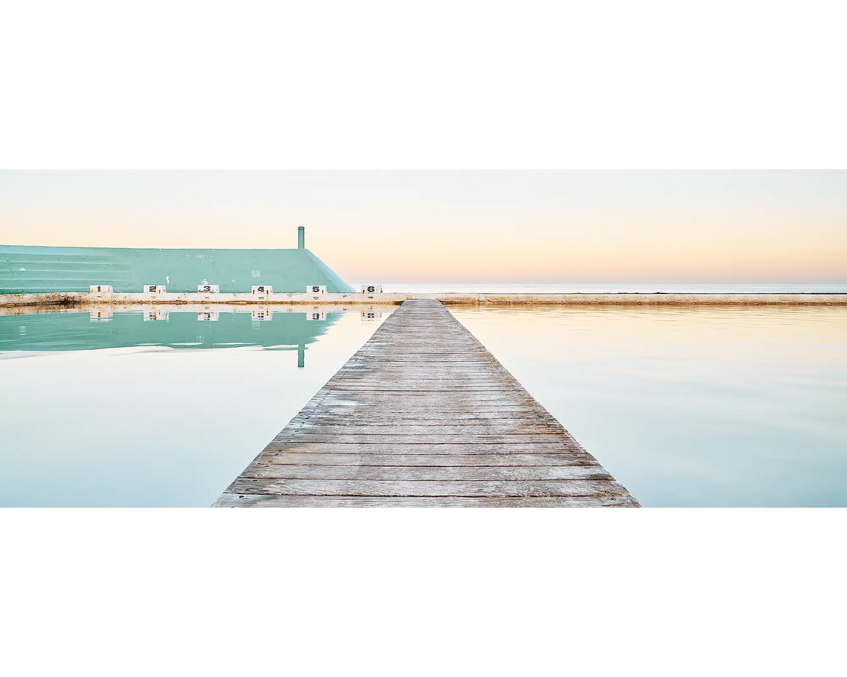 Evening Swim - Newcastle Baths at sunset, Newcastle, New South Wales, Australia