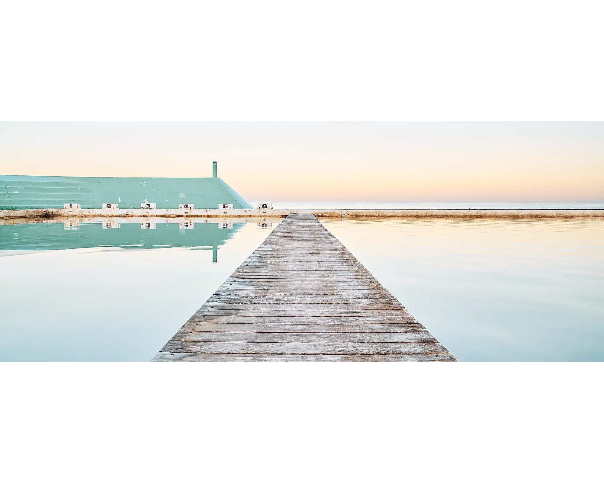 Evening Swim - Newcastle Baths at sunset, Newcastle, New South Wales, Australia